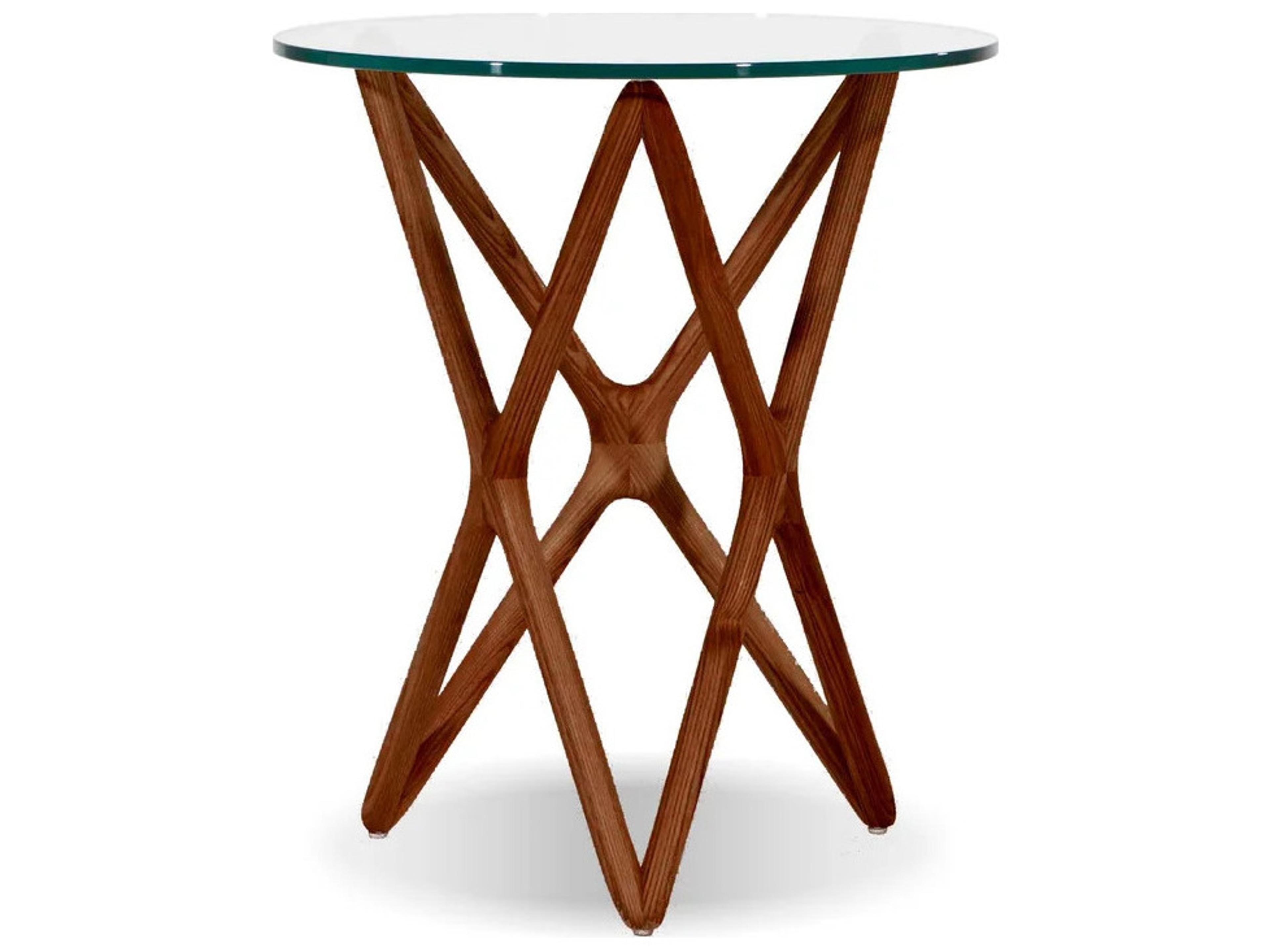 Mobital Quasar Round Glass End Table