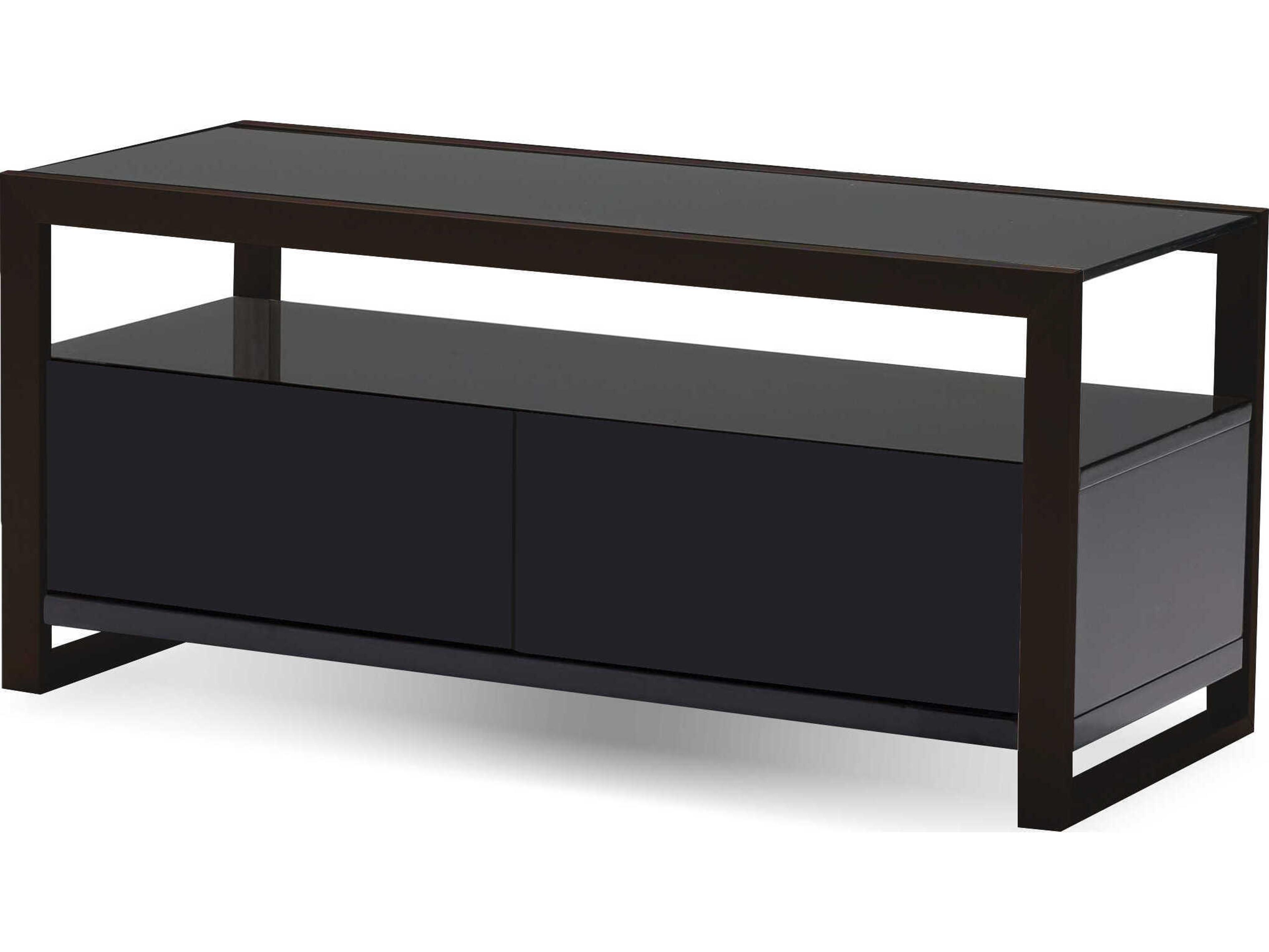 Mobital Brando 39" Walnut Wood Matte Black Media Console