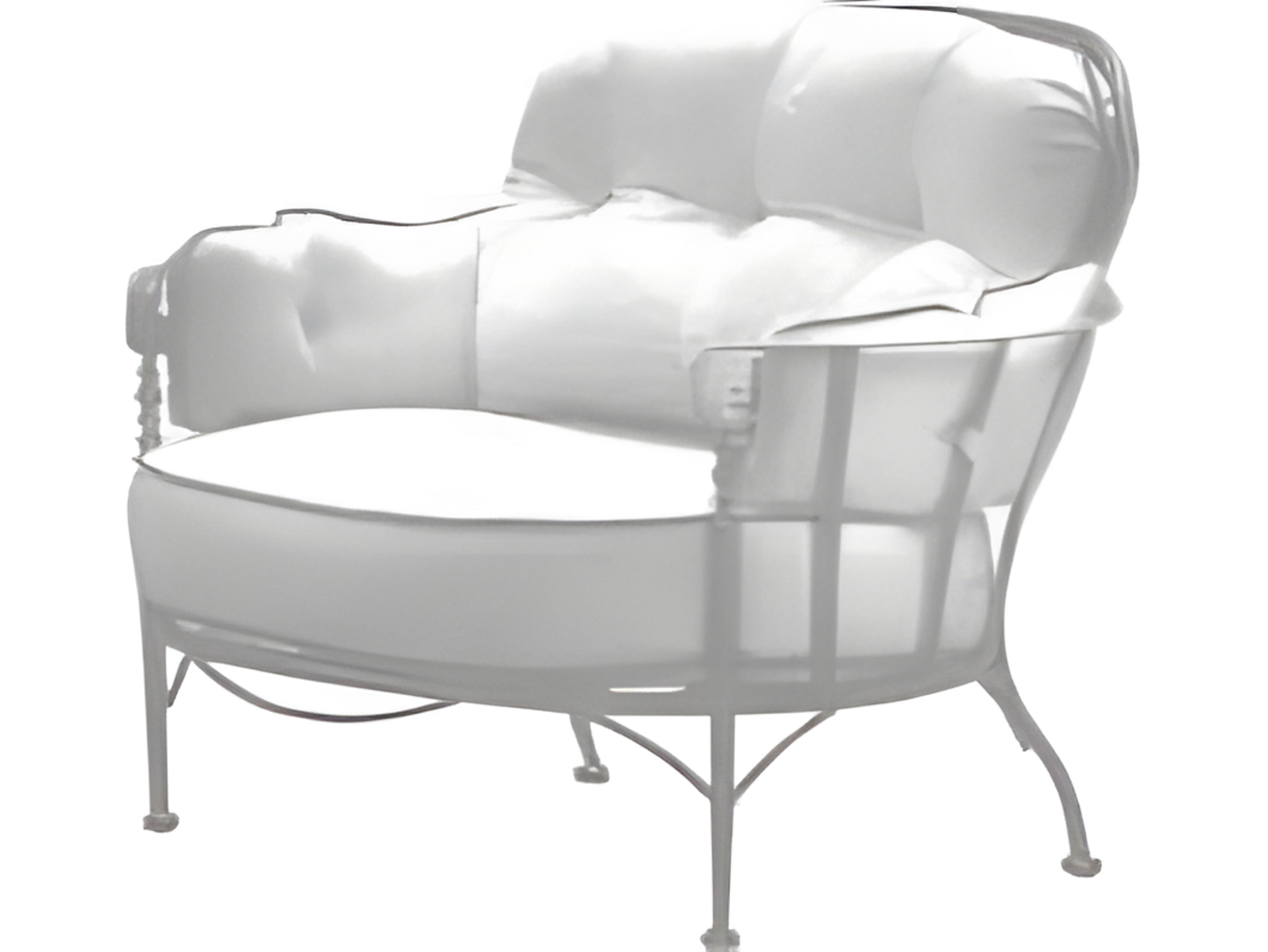 Meadowcraft Athens Deep Seating Wrought Iron Cuddle Outdoor Lounge Chair