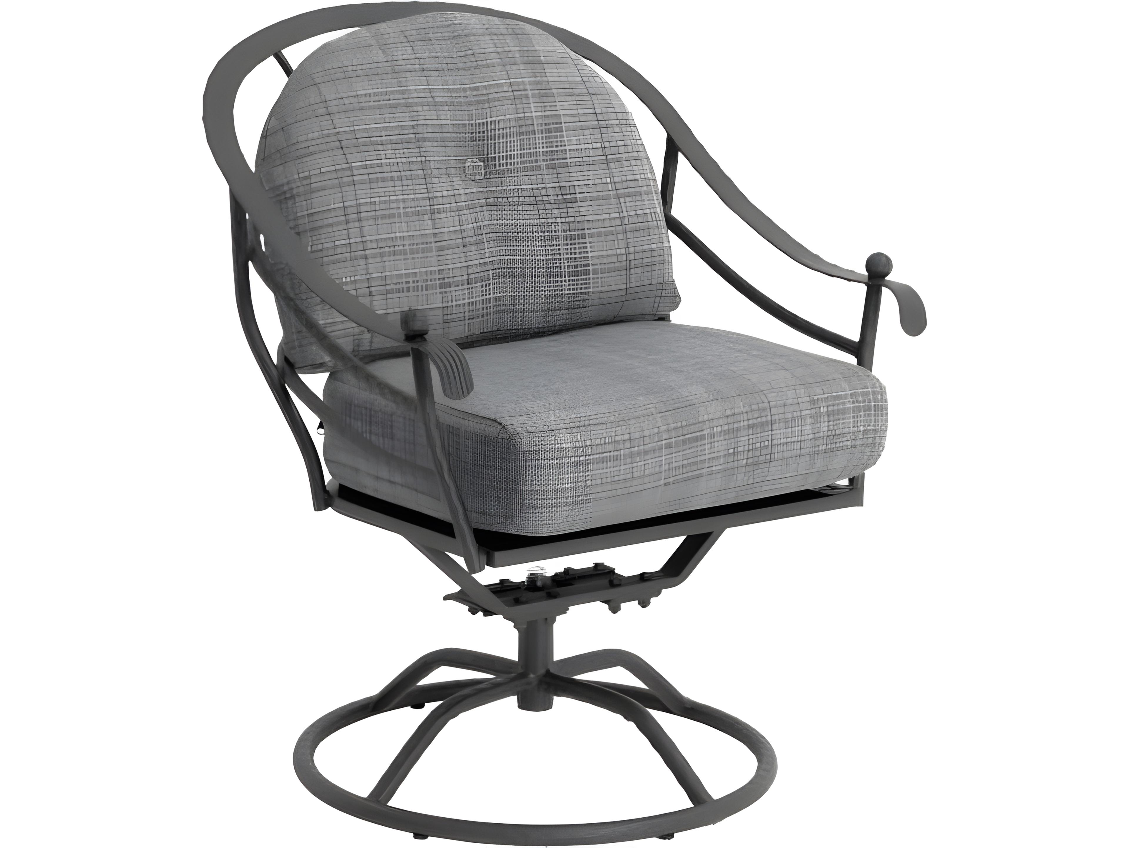 Meadowcraft Milano Wrought Iron Cushion Arm Swivel Rocker Dining Chair Replacement Cushions