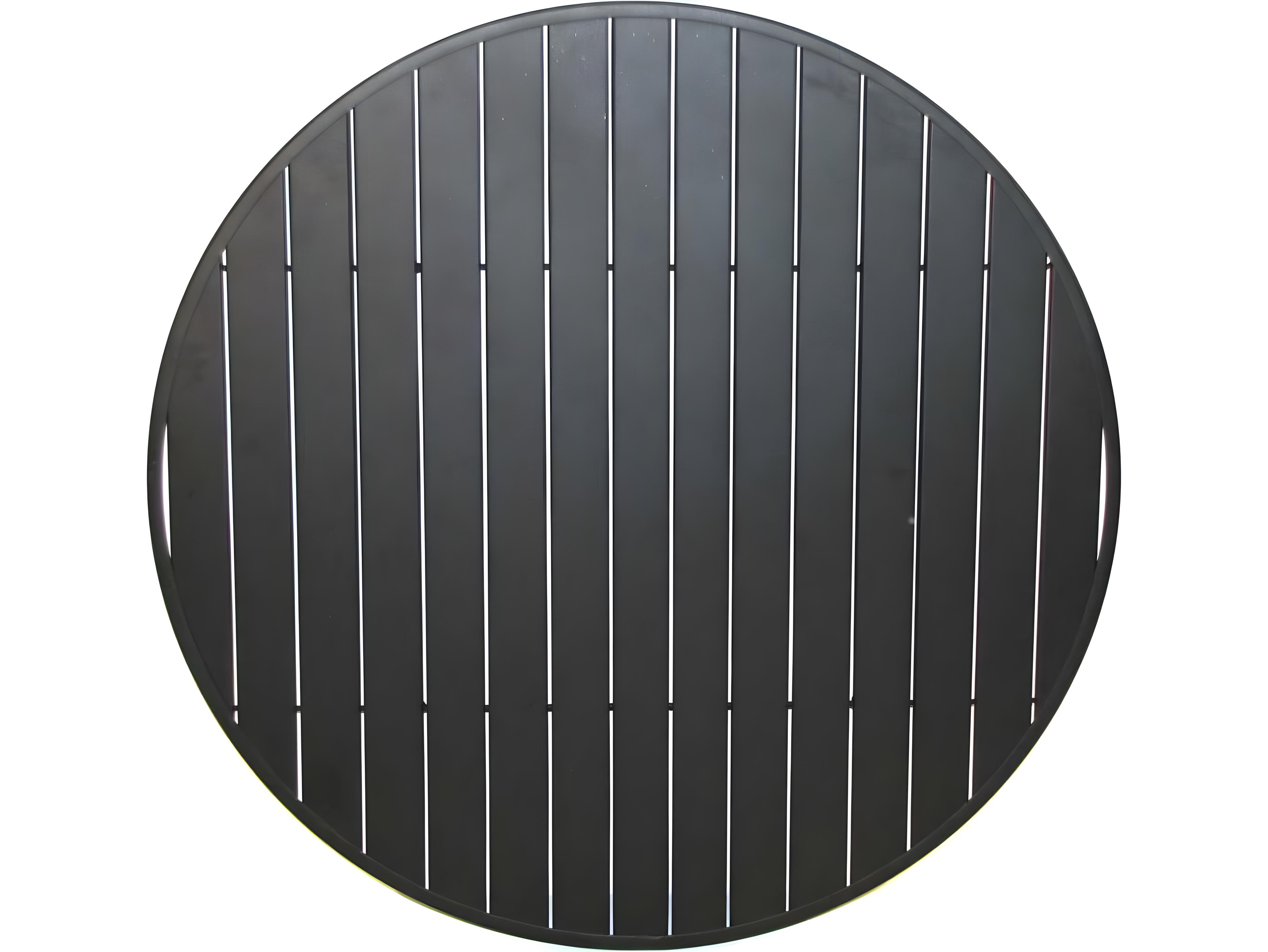 Meadowcraft Slat Wrought Iron Round Slat Top