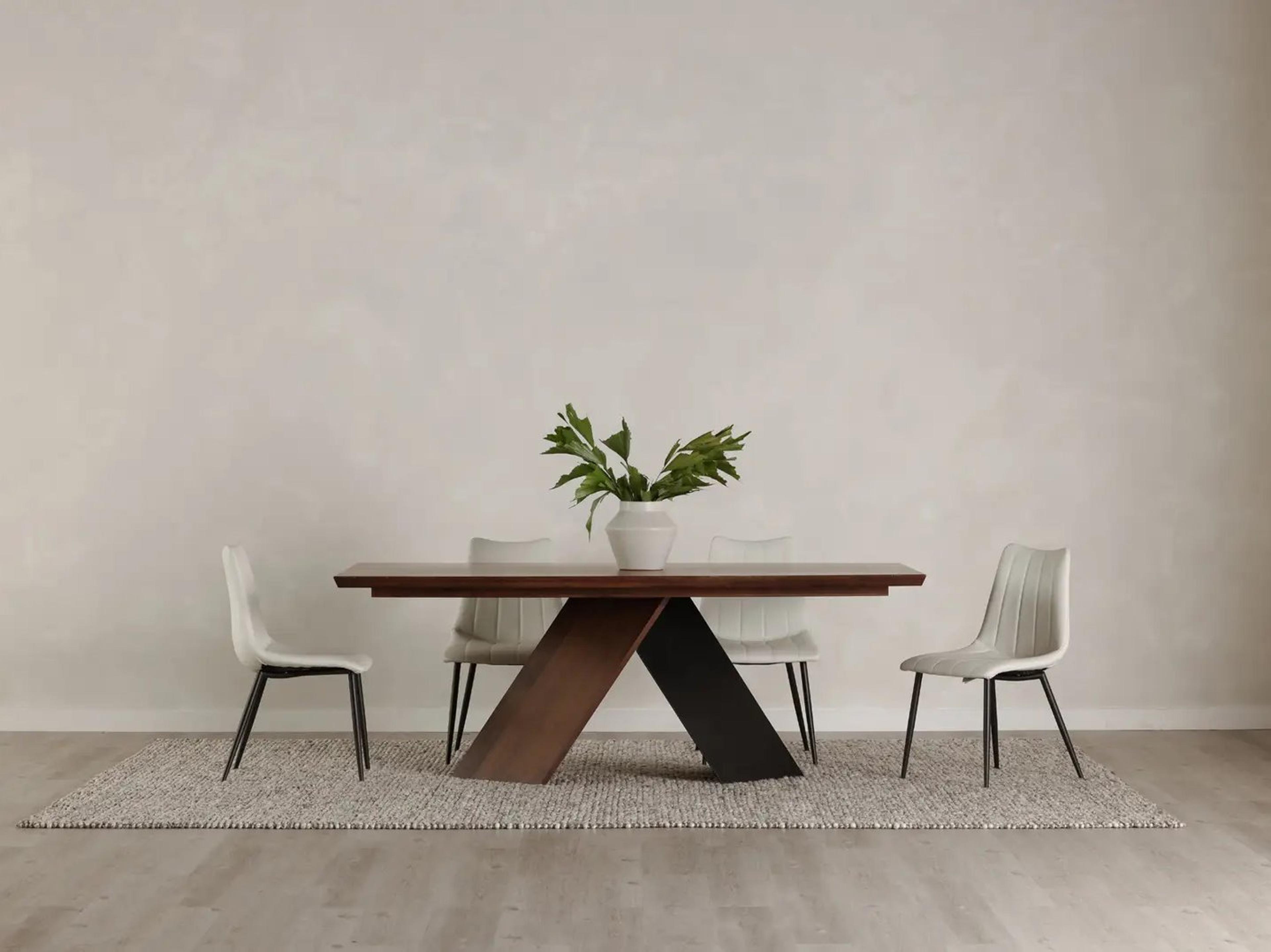 Moe's Home Alibi White Faux Leather Dining Set