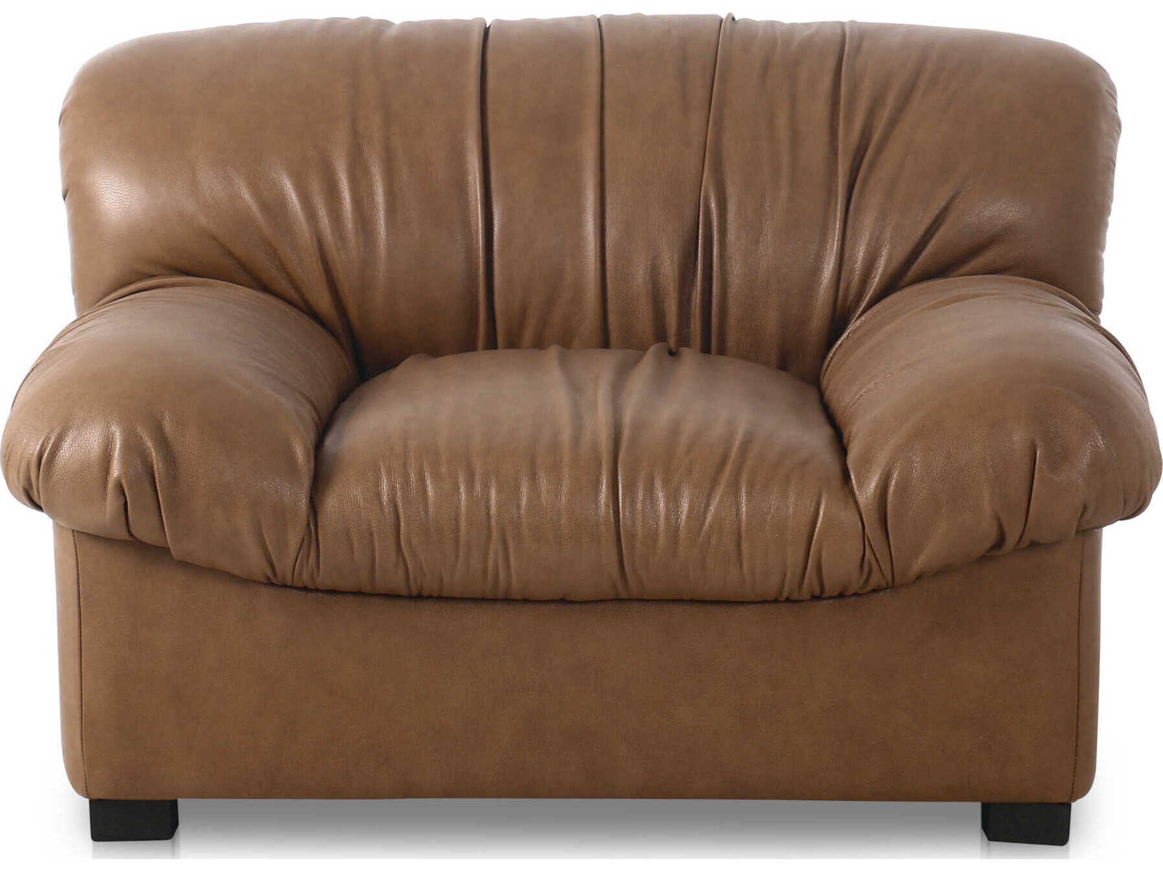 Moe's Home Halston Brown Leather Accent Chair
