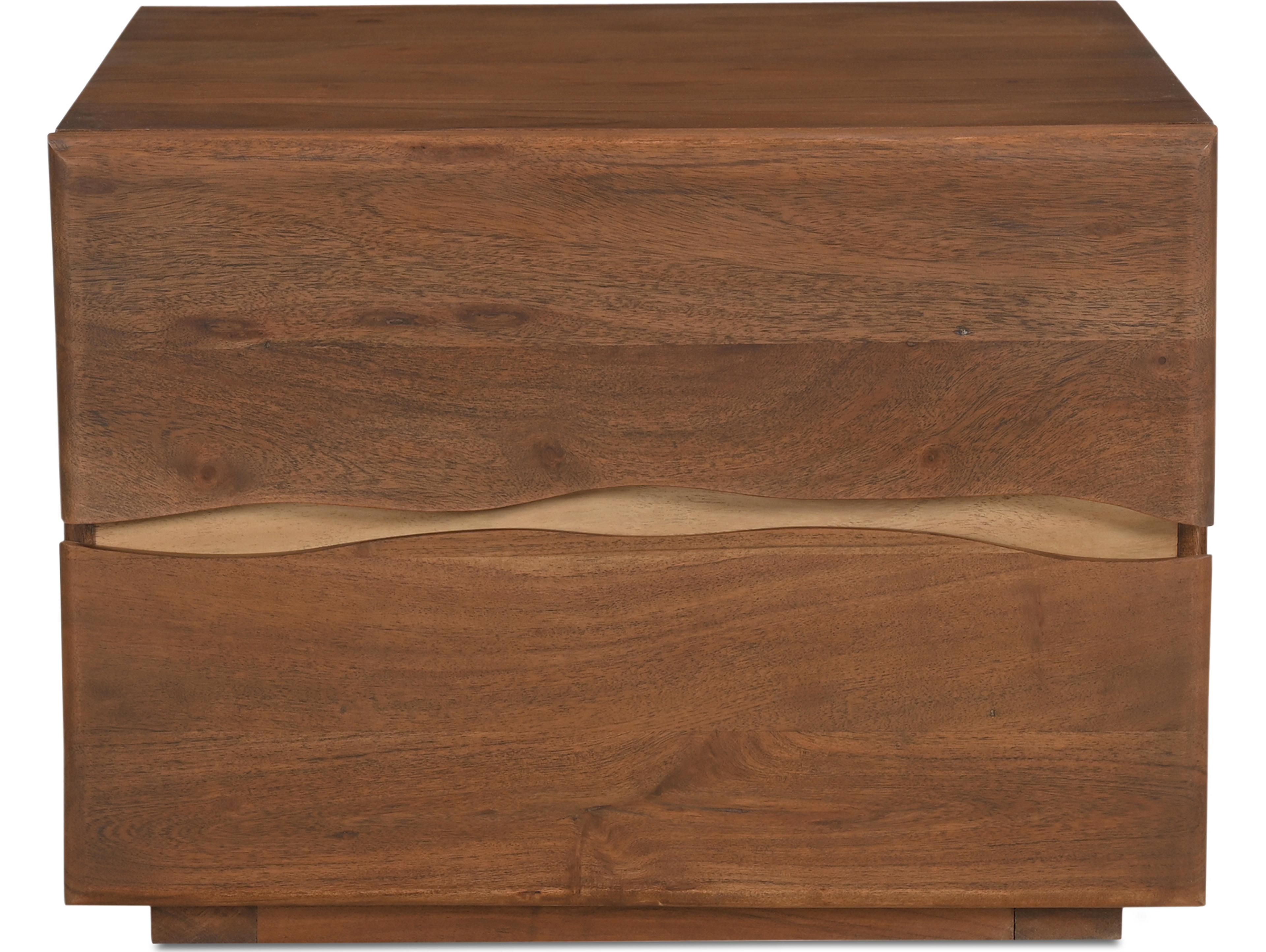 Moe's Home Watson 2-Drawers Acacia Wood Nightstand