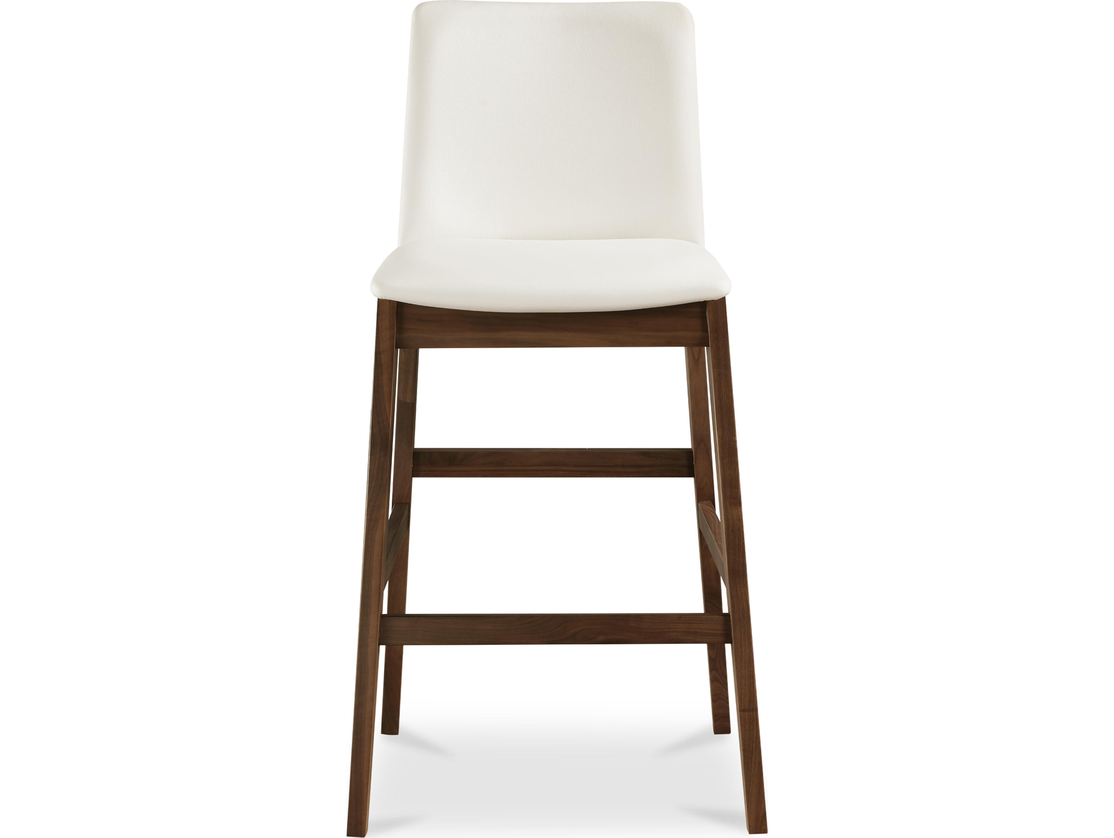 Moe's Home Deco Upholstered Walnut Wood Bar Stool