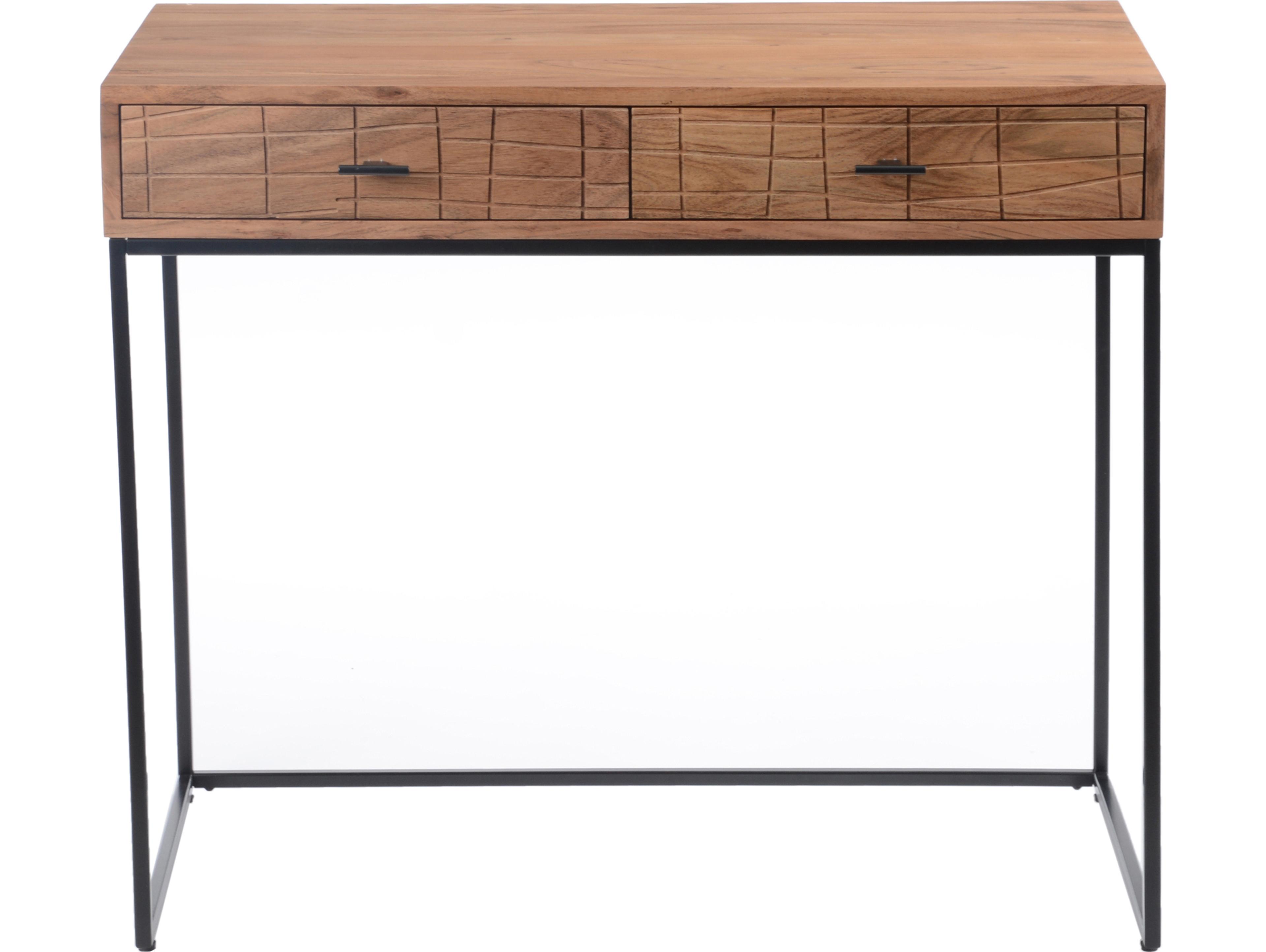 Moe's Home Natural Brown Acacia Wood Secretary Desk