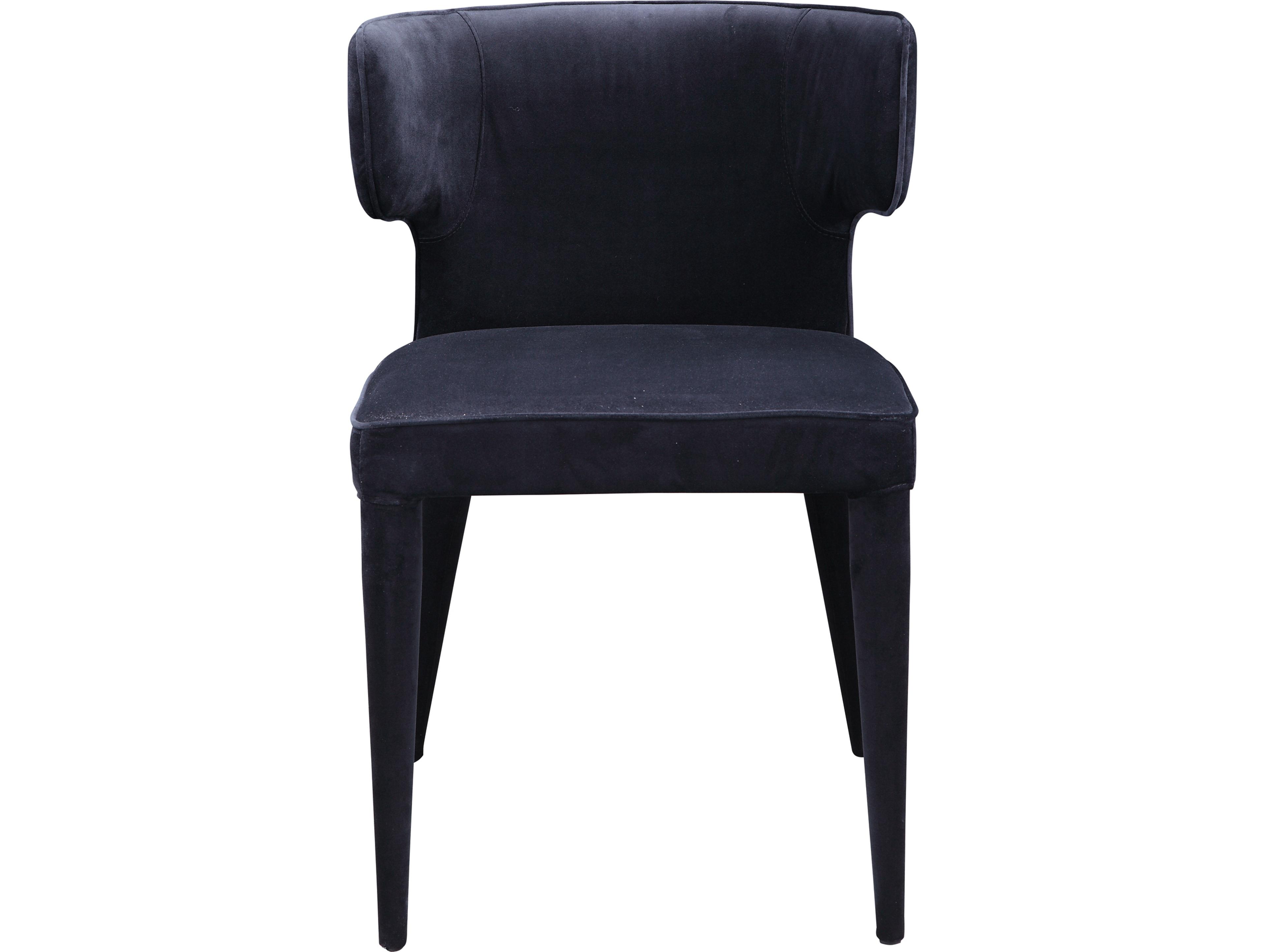 Moe's Home Jennaya Ply Wood Black Upholstered Side Dining Chair