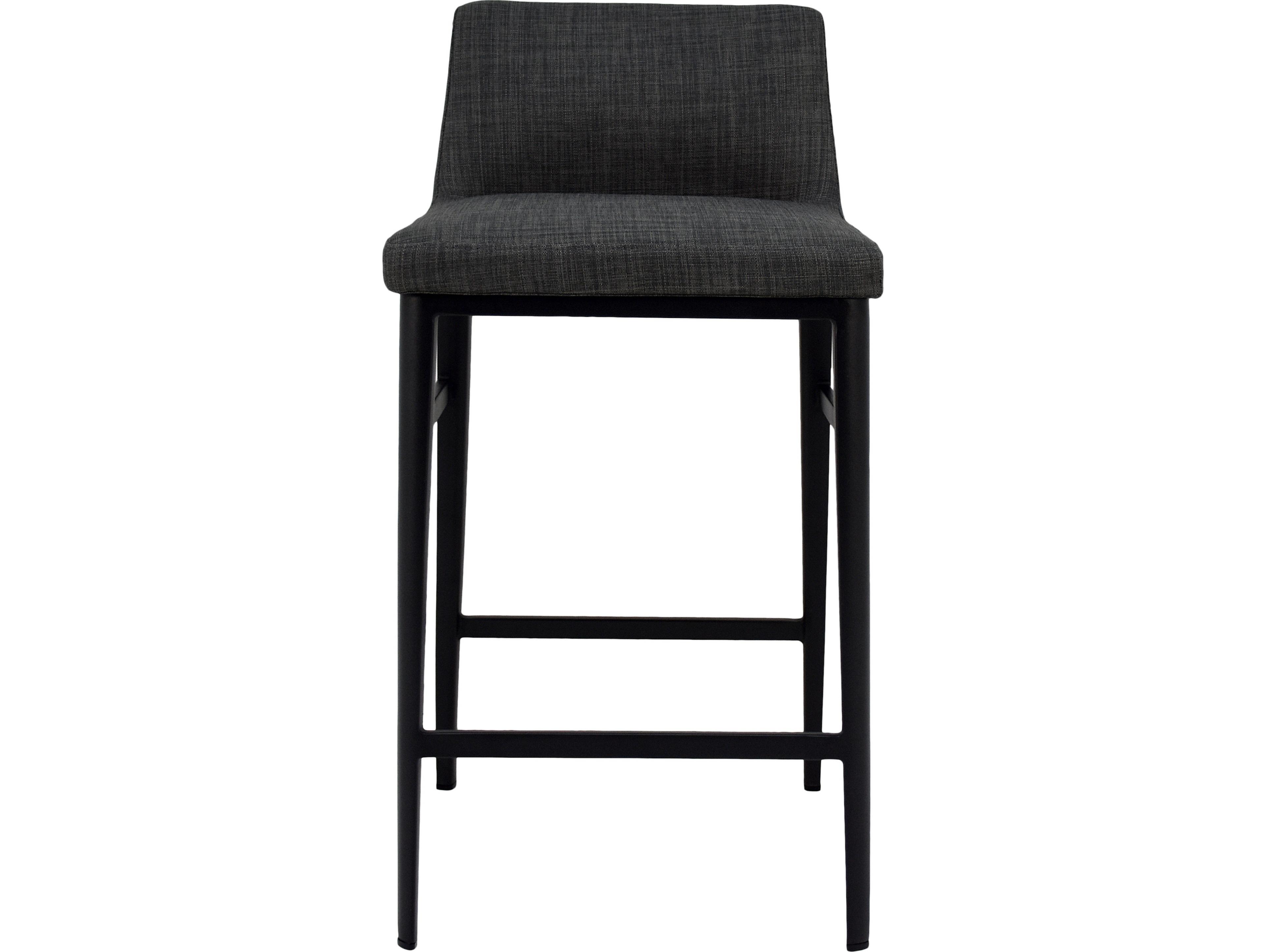 Moe's Home Upholstered Charcoal Grey Baron Counter Stool