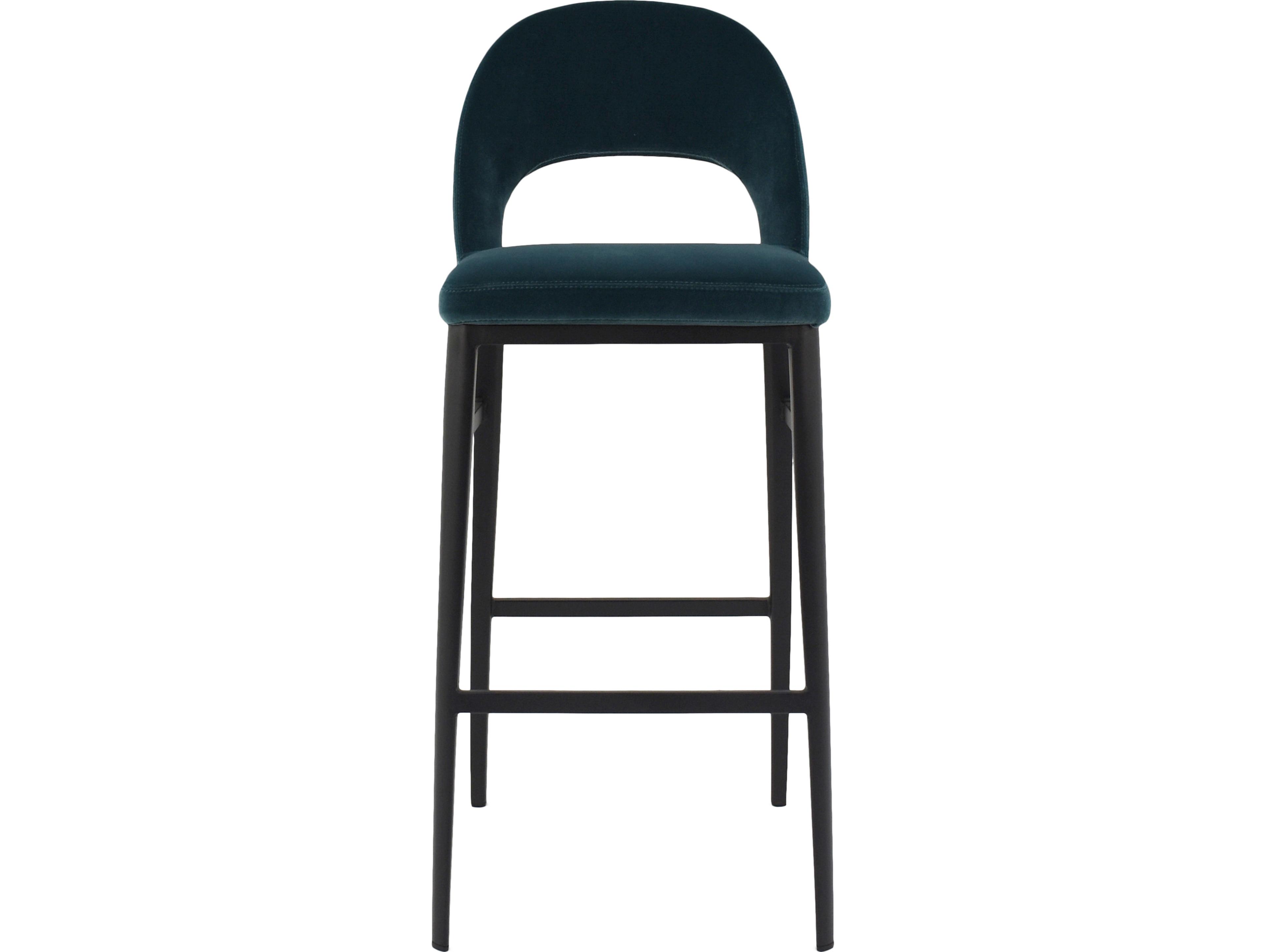 Roger Upholstered Ply Wood Teal Bar Stool