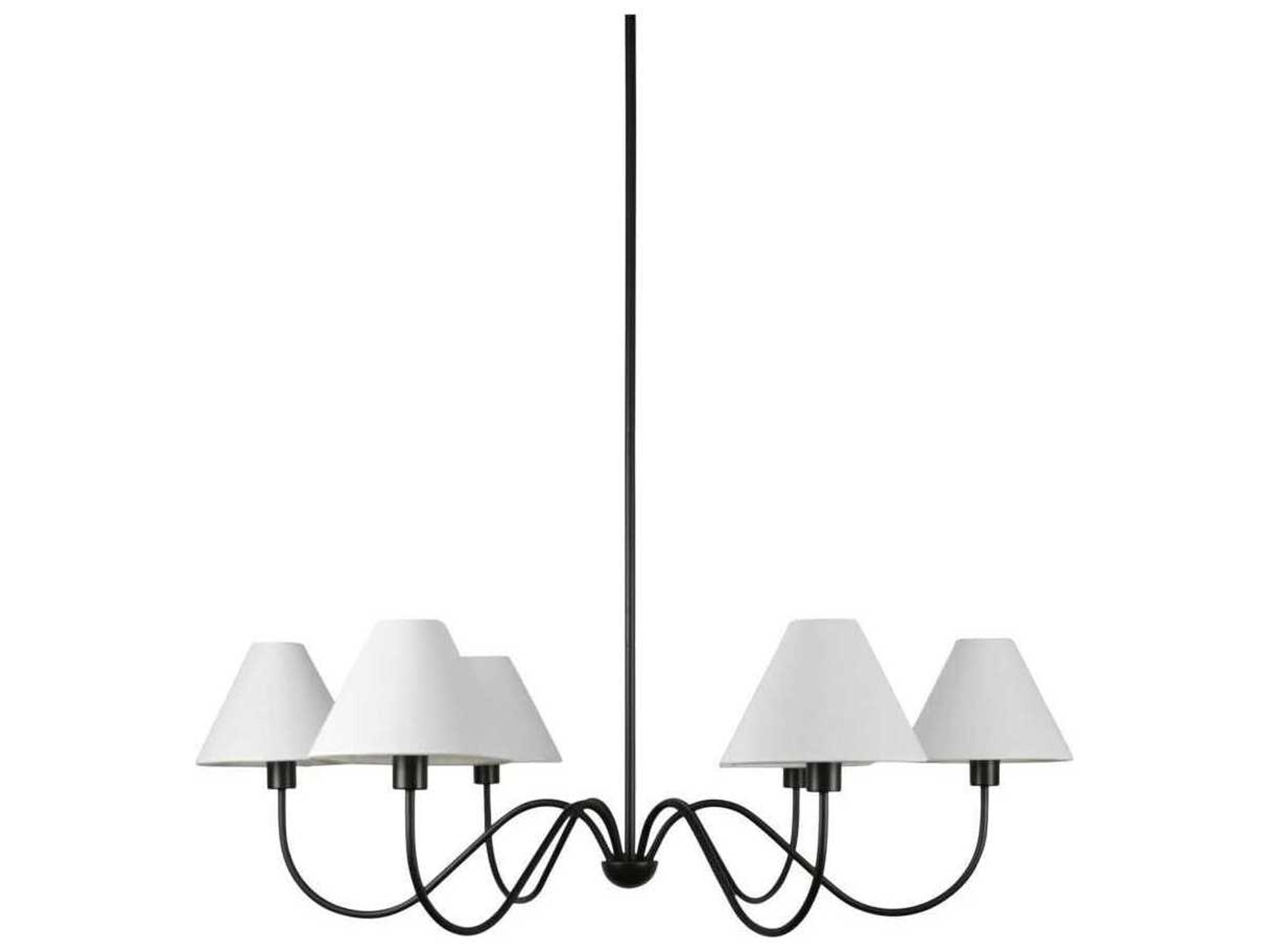 Moe's Home Whitney 6-Llight Black Chandelier