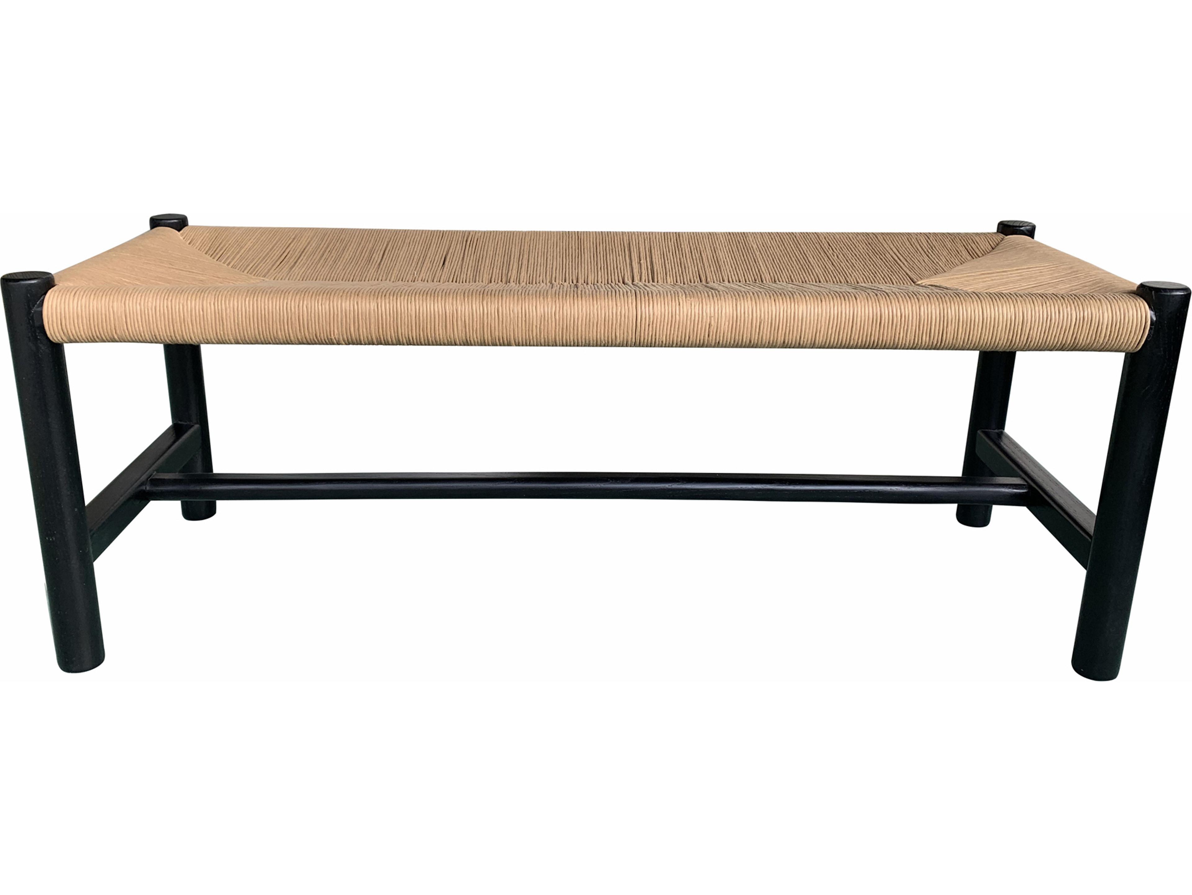 Moe's Home Black Brown Accent Bench