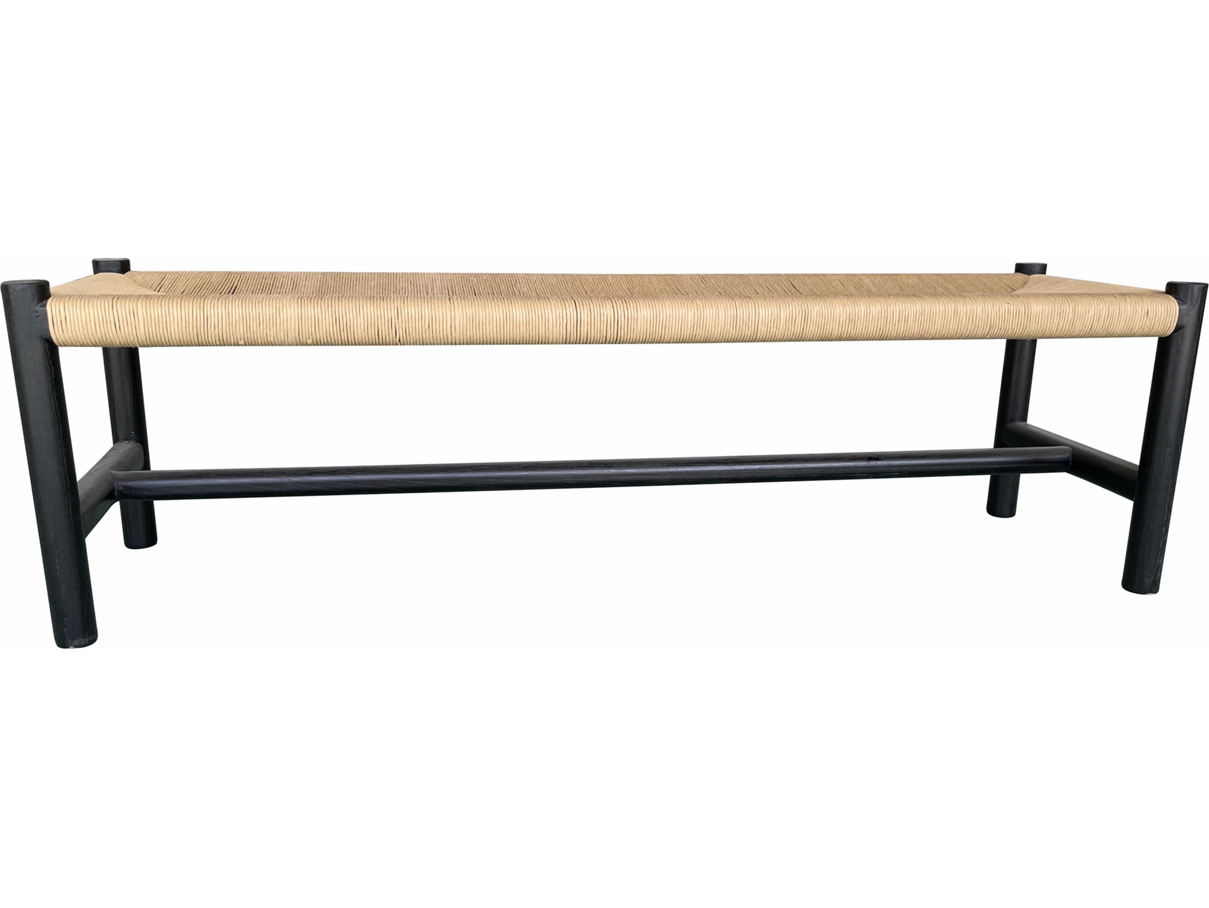 Moe's Home Black Brown Accent Bench