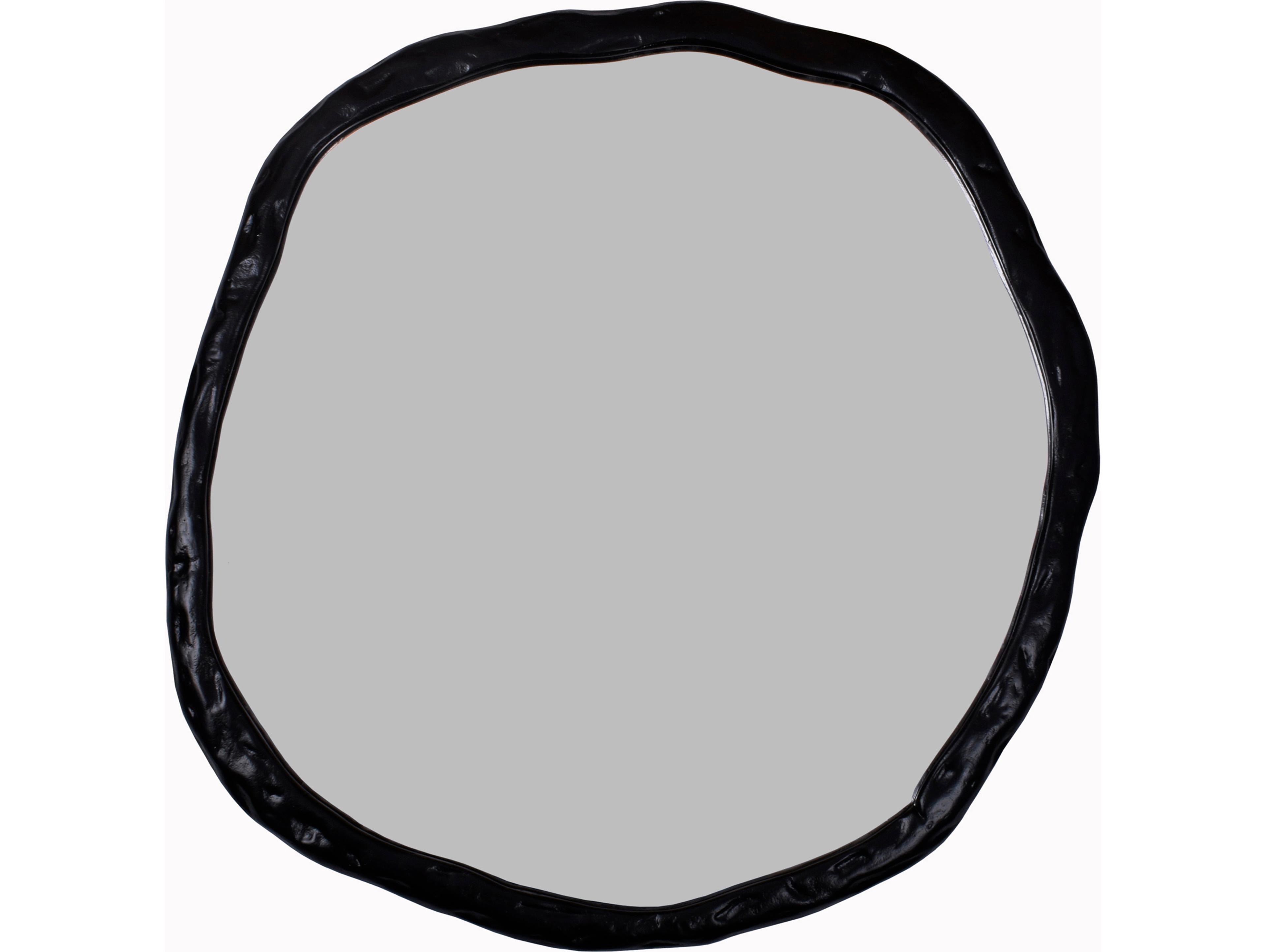 Moe's Home Foundry Black Round Wall Mirror