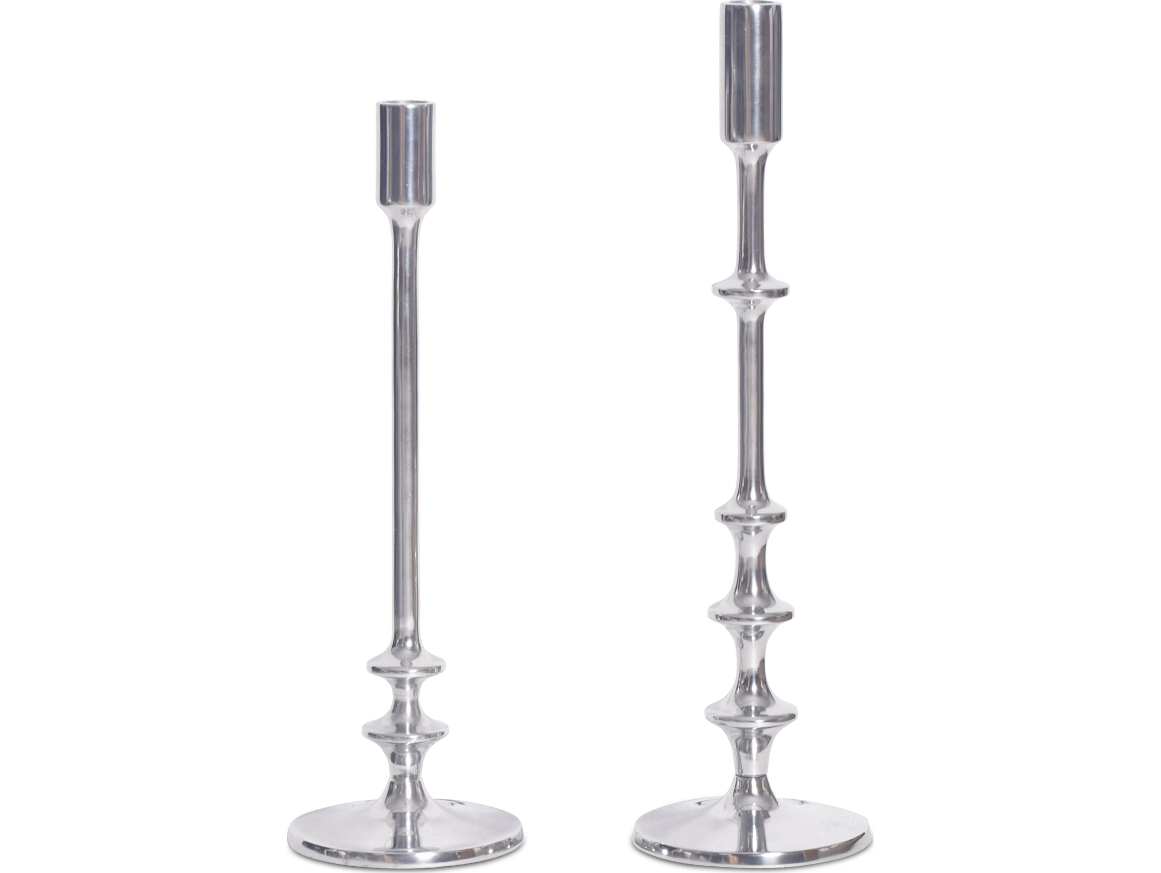 Moe's Home Irie Silver Candle Holder (Set Of Two)