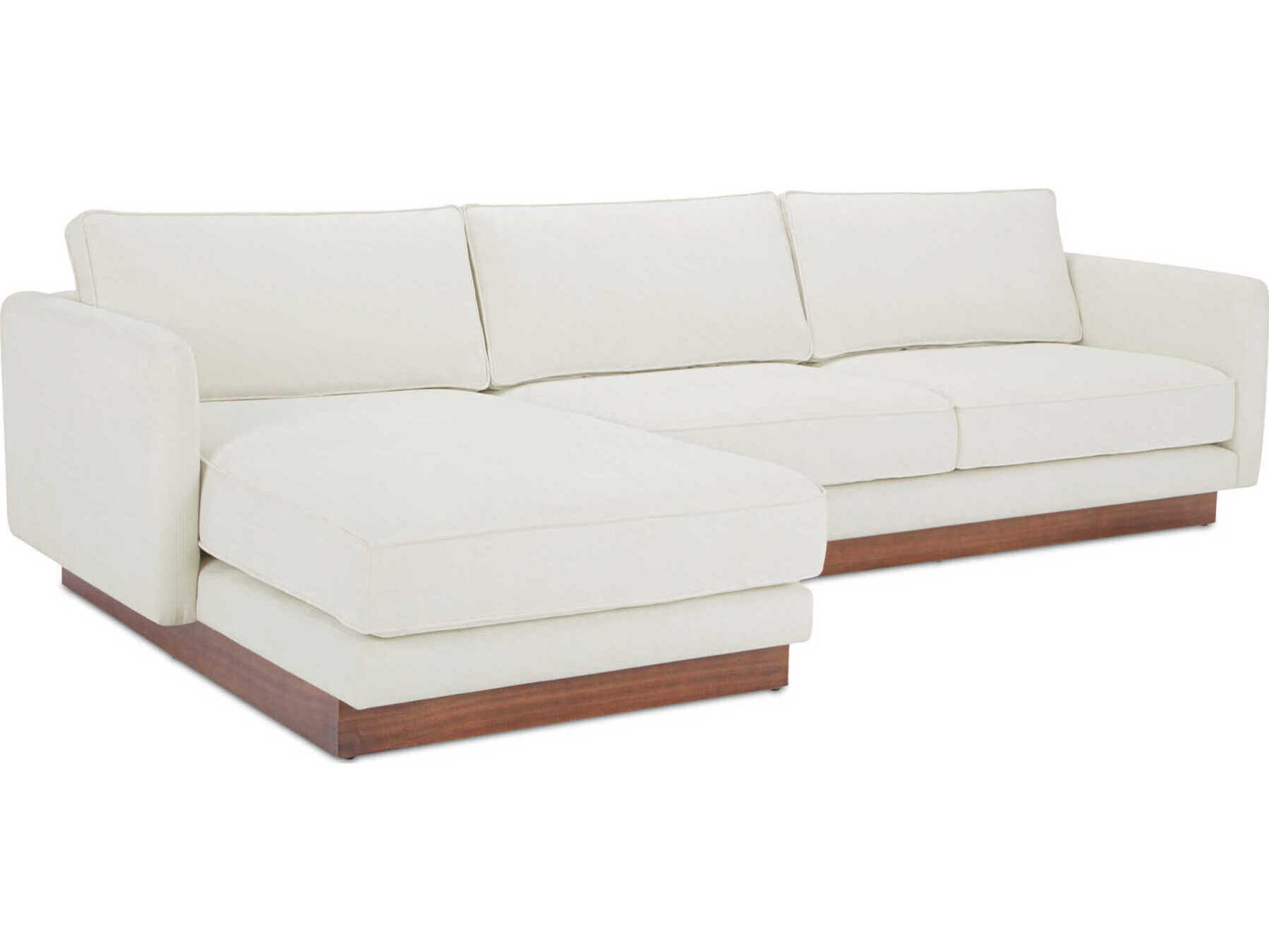 Moe's Home Vernon White Upholstered Sectional Sofa