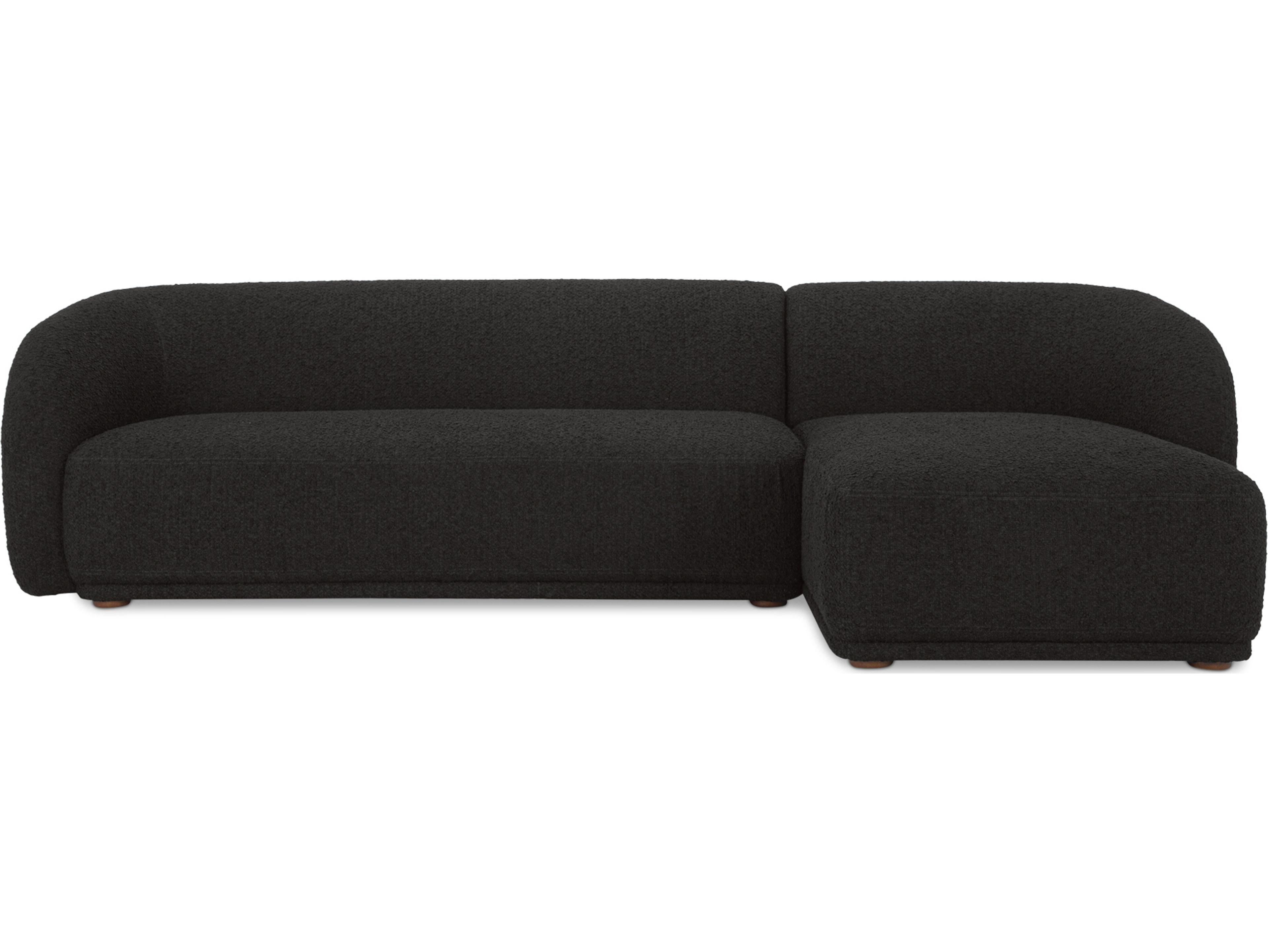 Moe's Home Faye Black Upholstered Right Sectional Sofa