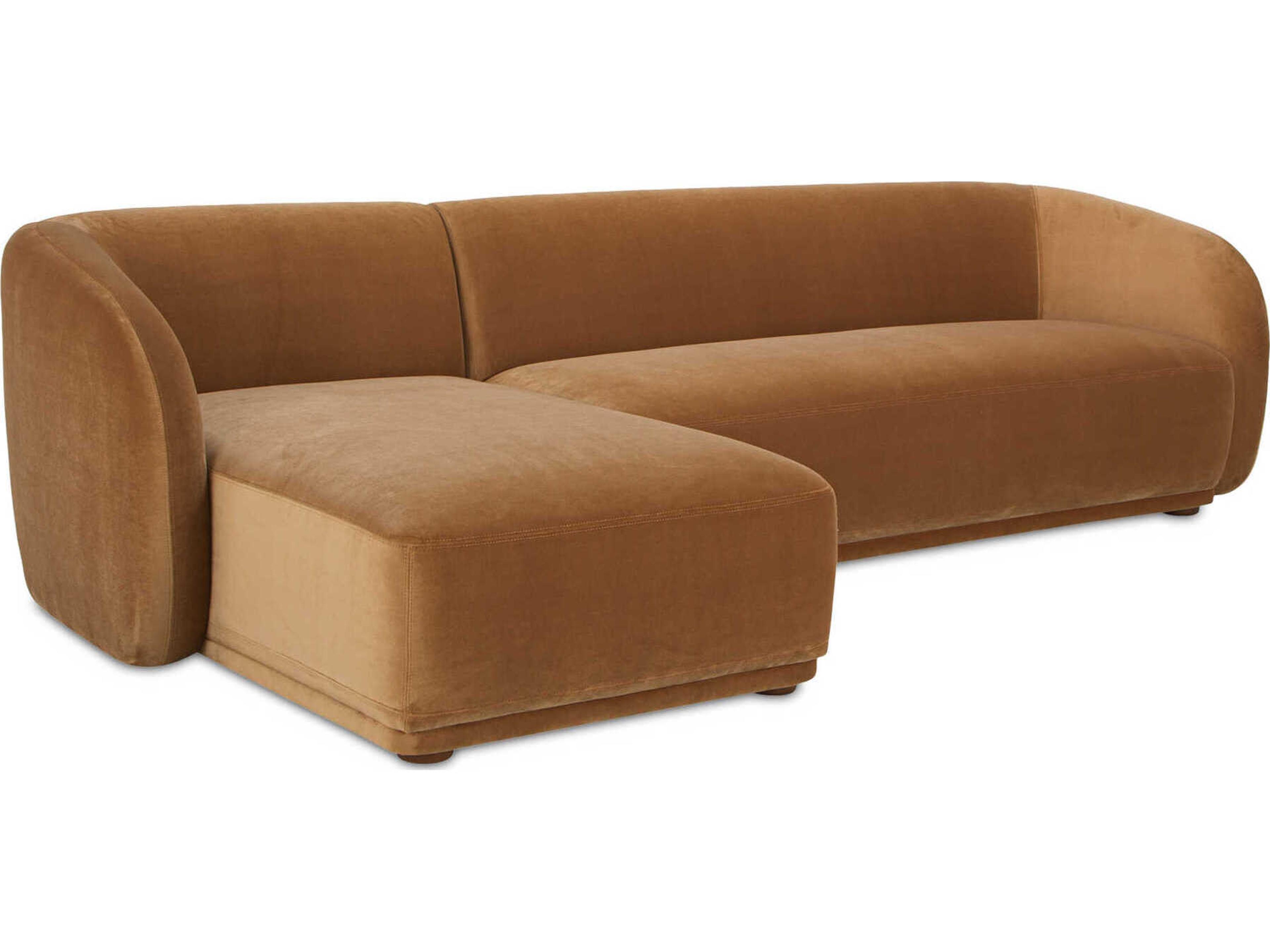 Moe's Home Faye Brown Upholstered Sectional Sofa