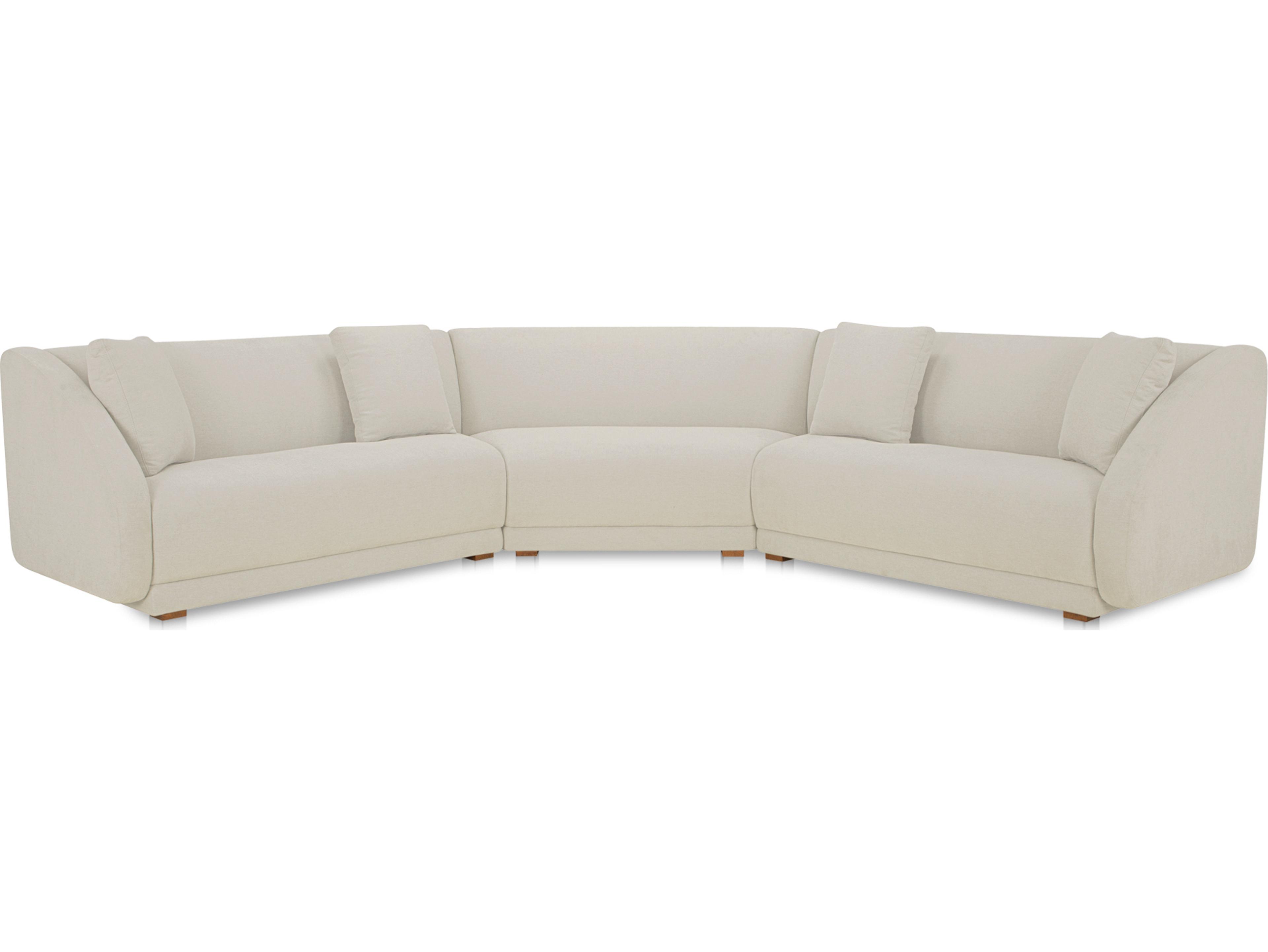 Moe's Home Fraser Beige Upholstered Sectional Sofa