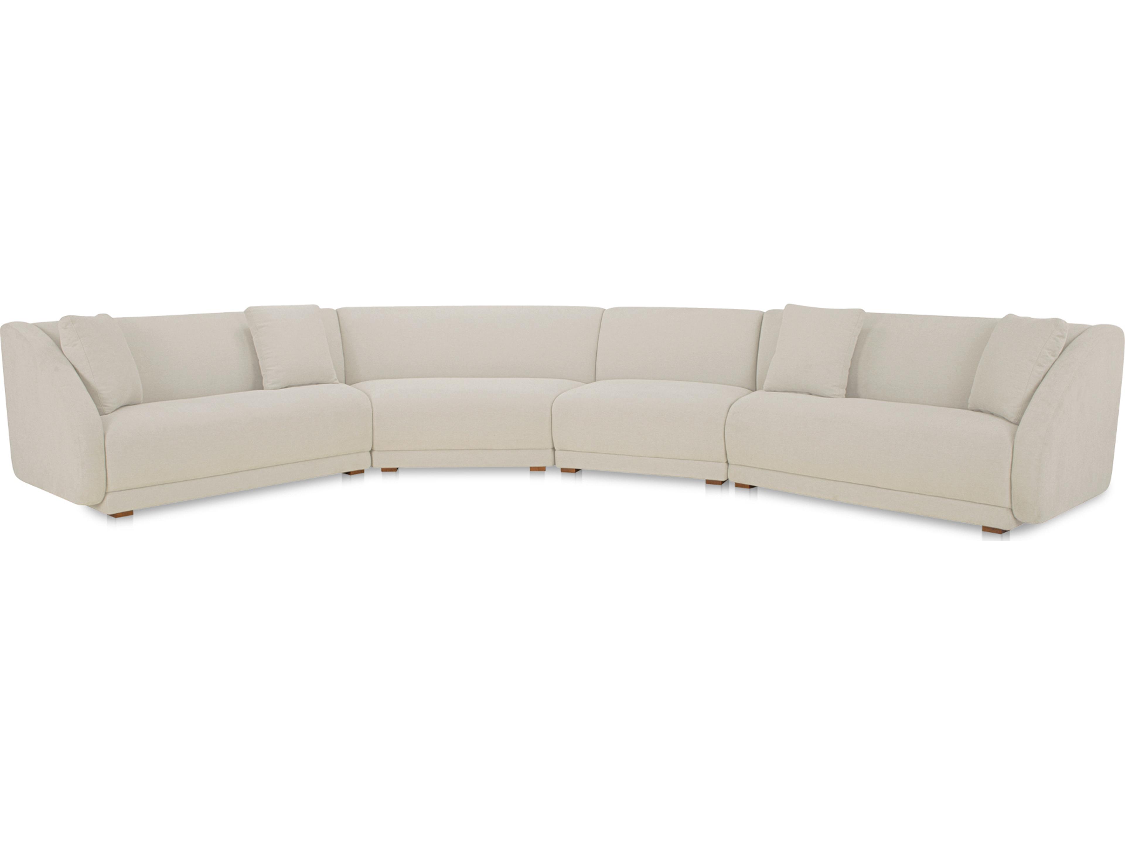 Moe's Home Fraser Beige Upholstered Sectional Sofa