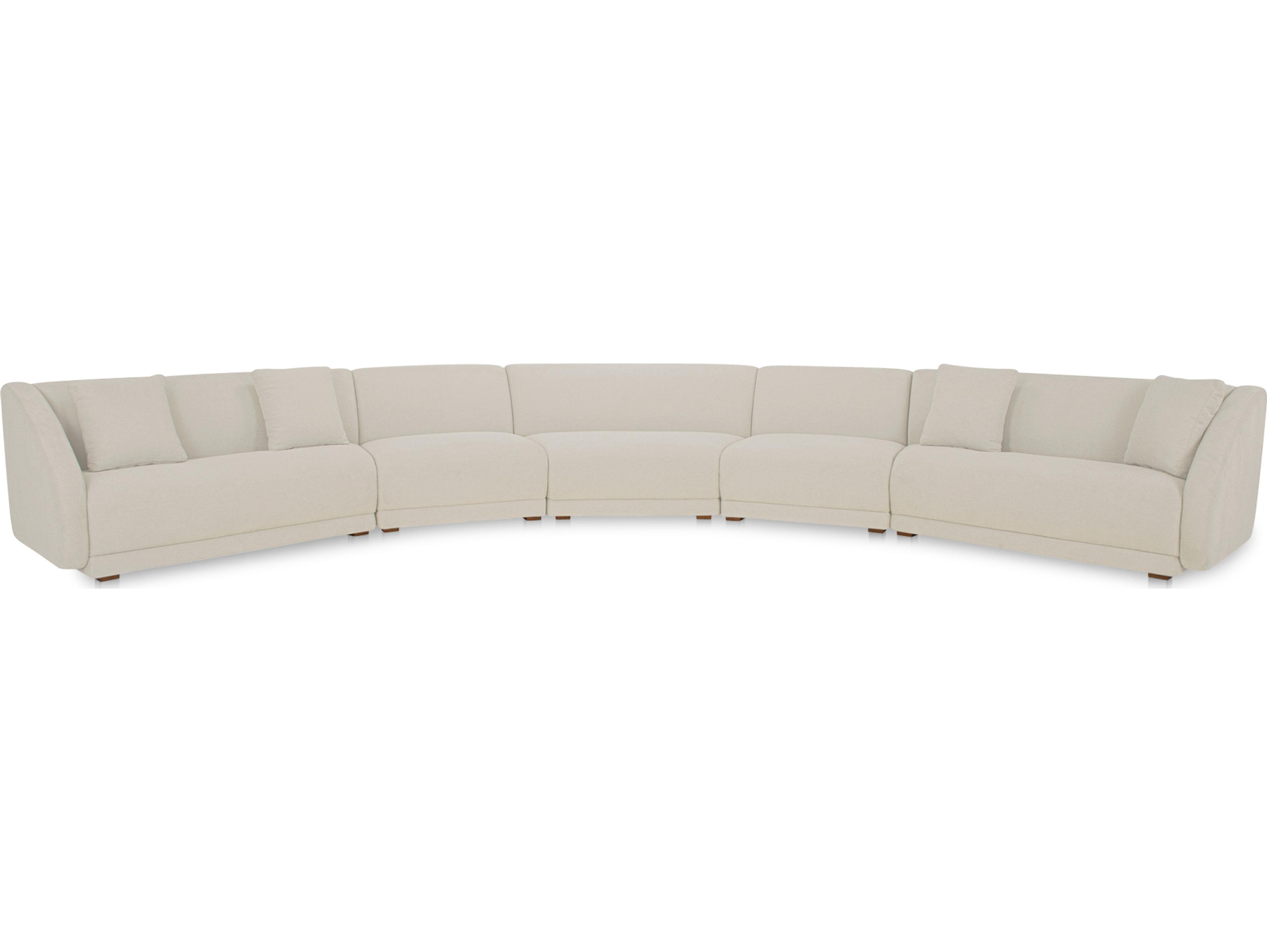 Moe's Home Fraser Beige Upholstered Sectional Sofa