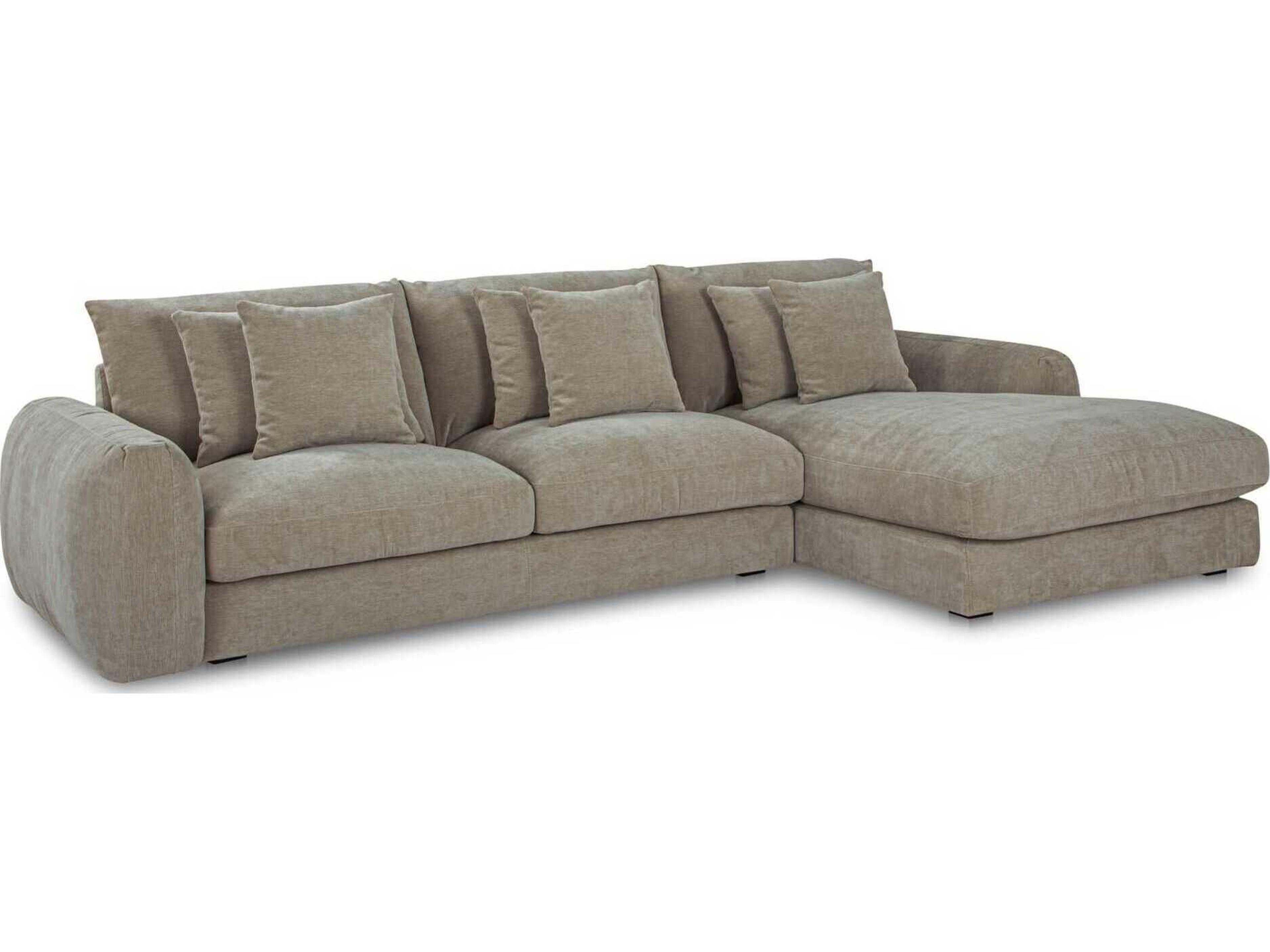 Moe's Home Berga Gray Upholstered Sectional Sofa