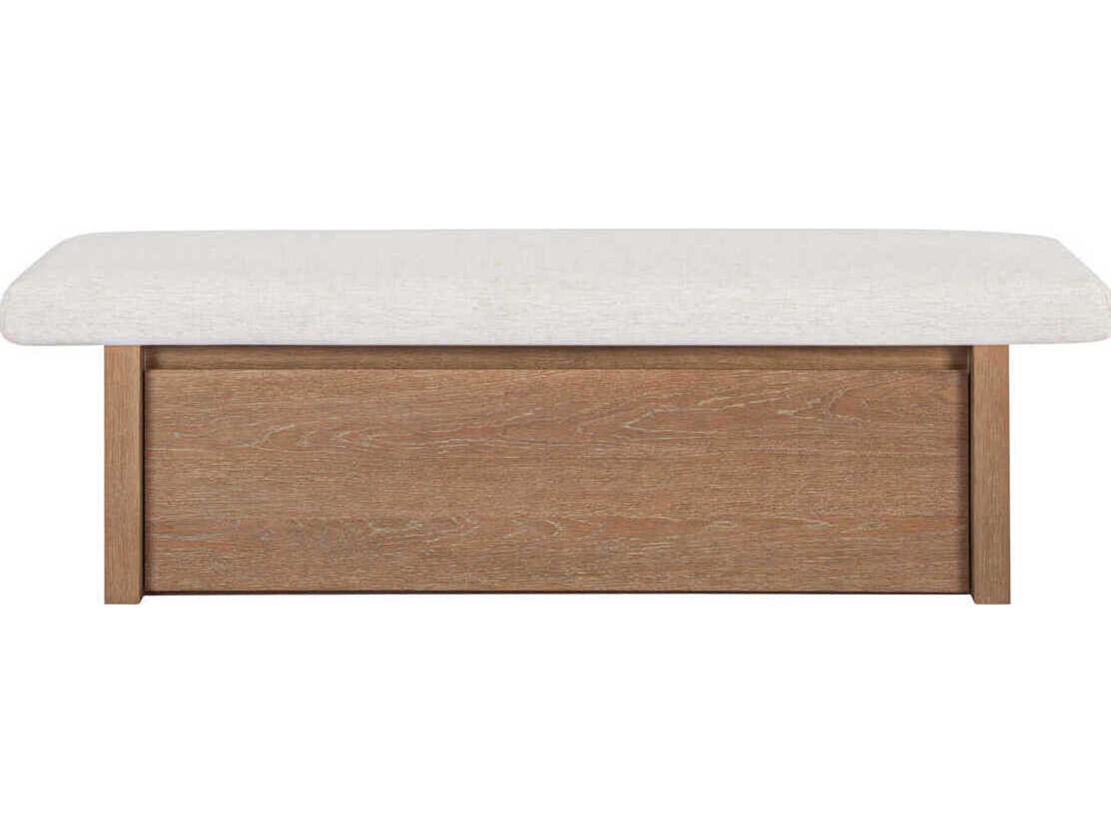 Moe's Home Gemma White Upholstered Accent Bench