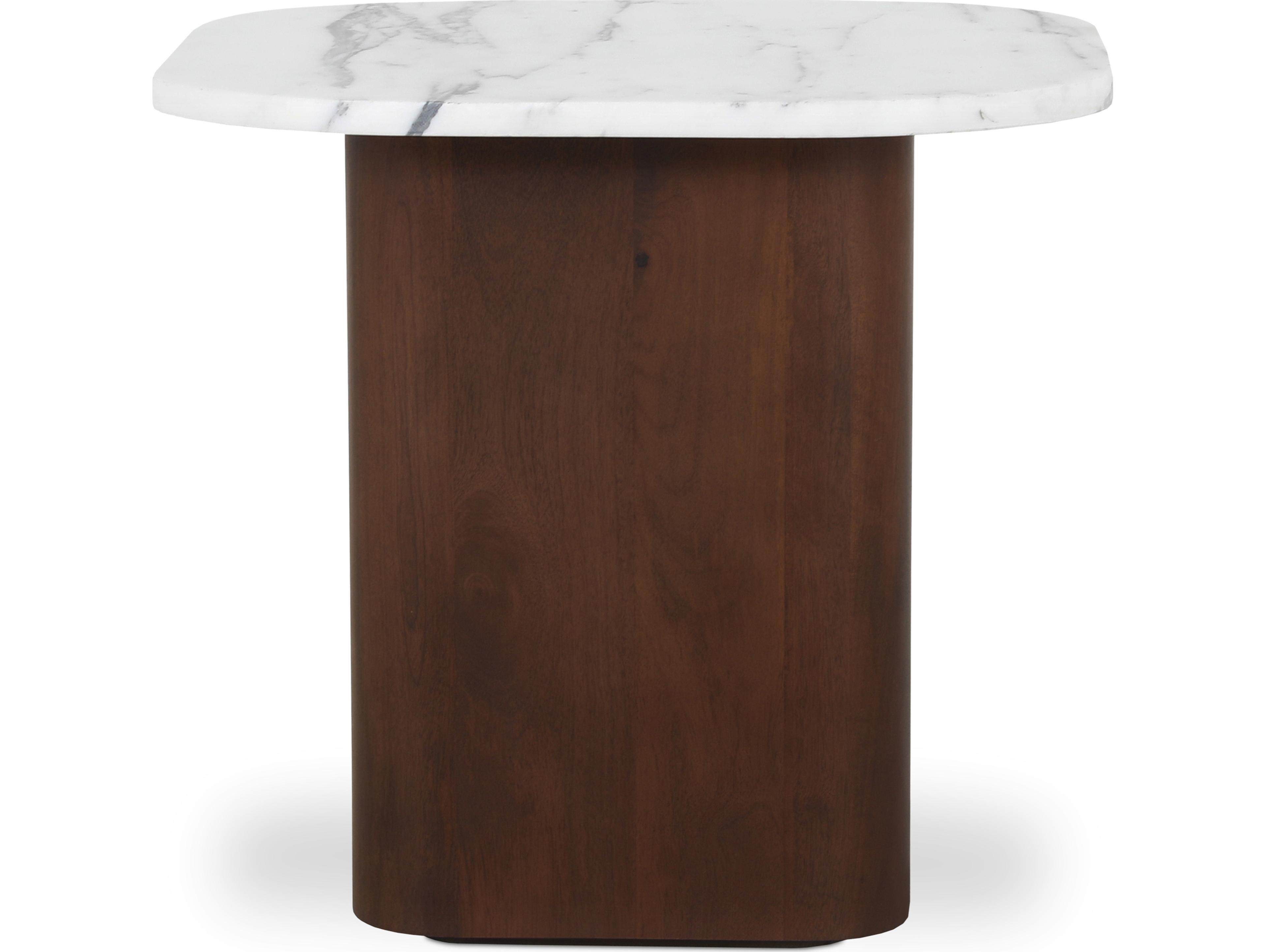 Moe's Home Dash Accent Table White Calacatta Marble