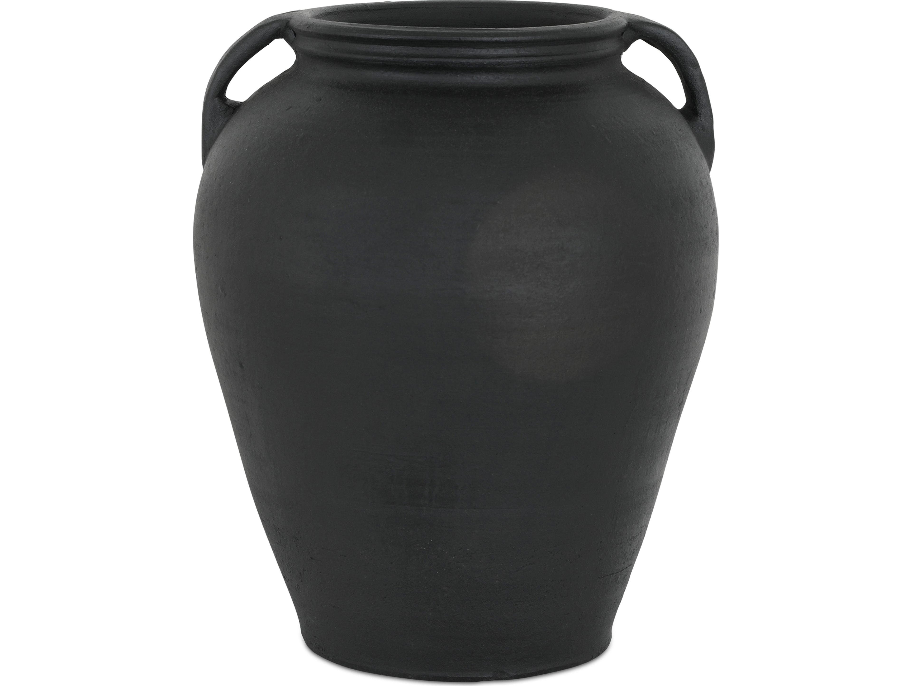 Moe's Home Jovi Vase Black Terracotta