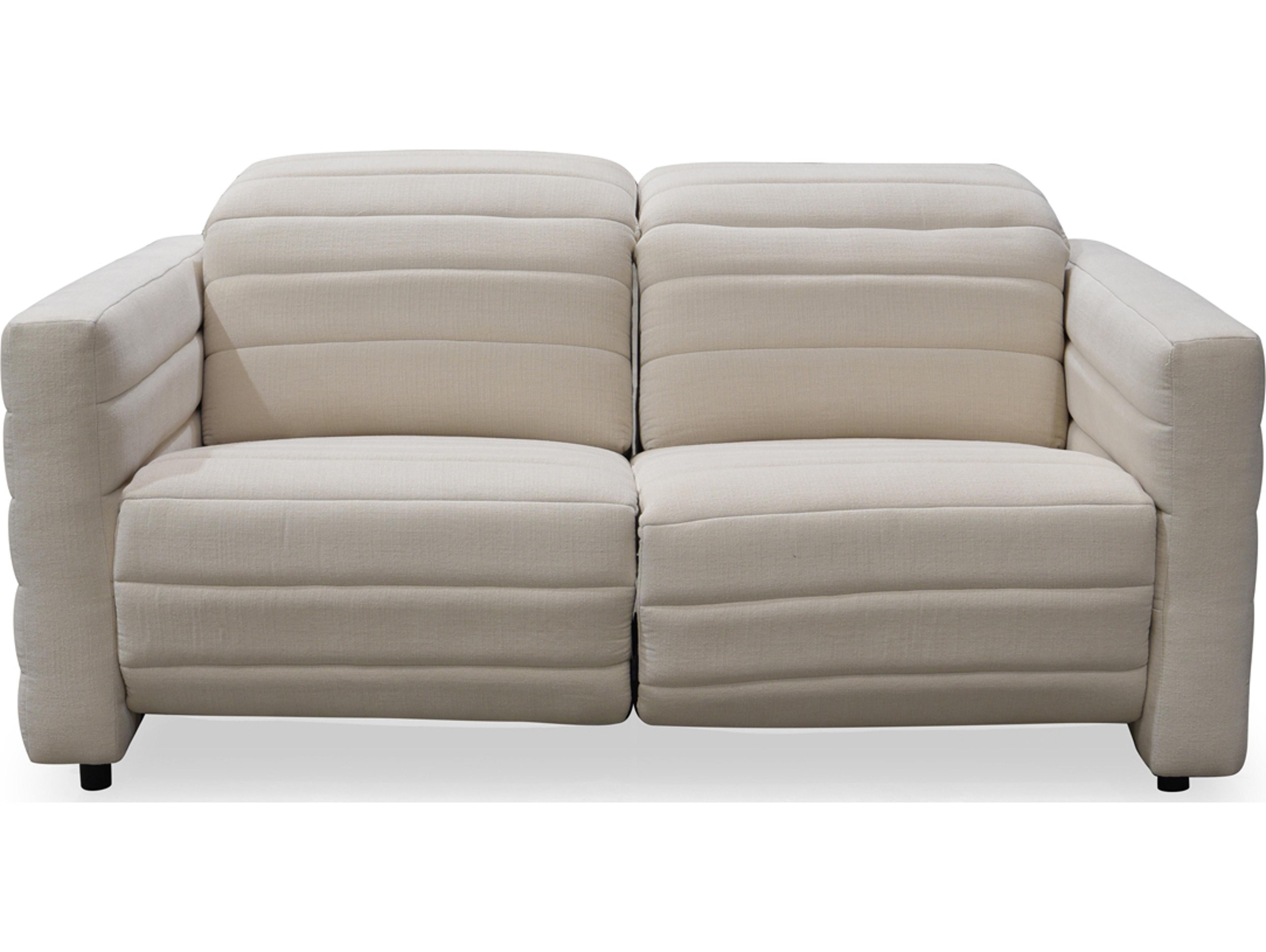 Moe's Home Juno White Recliner Upholstered Sofa