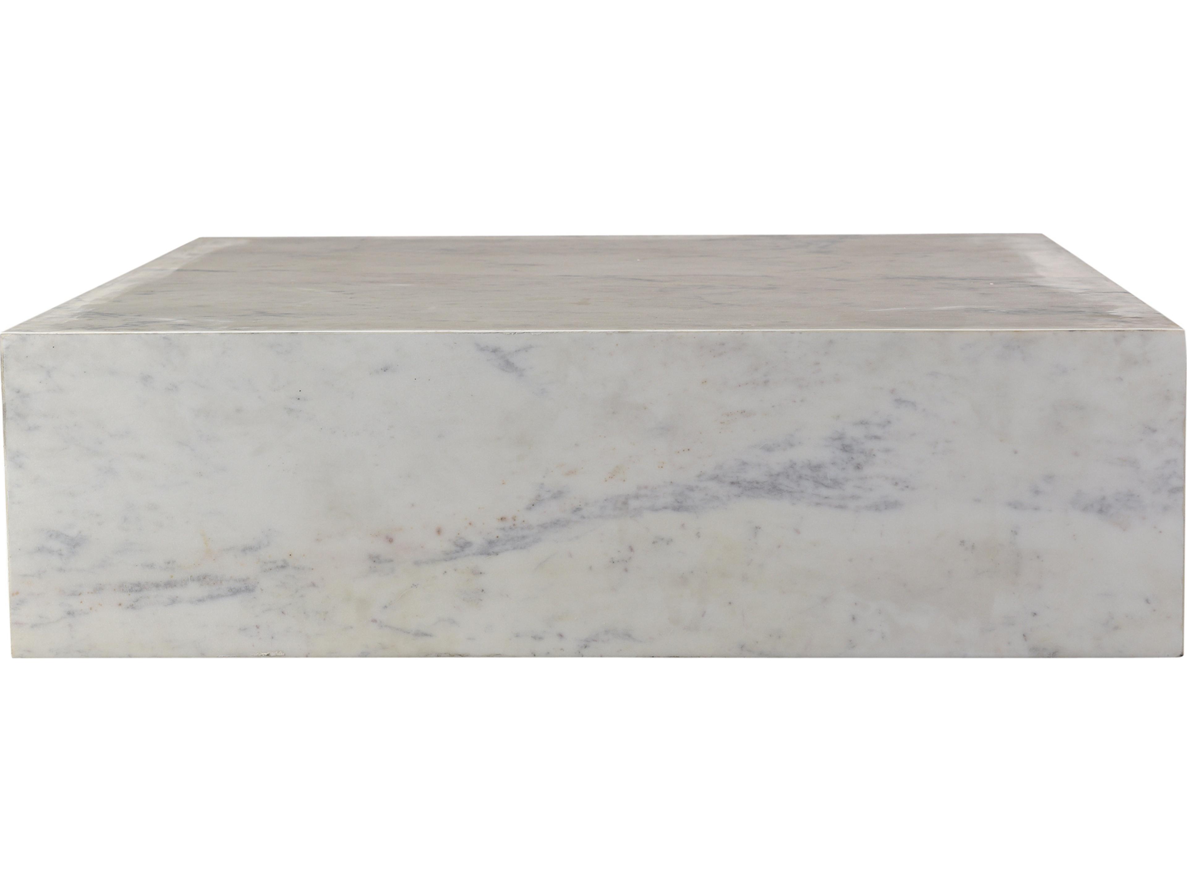 Moe's Home Square Marble White Coffee Table