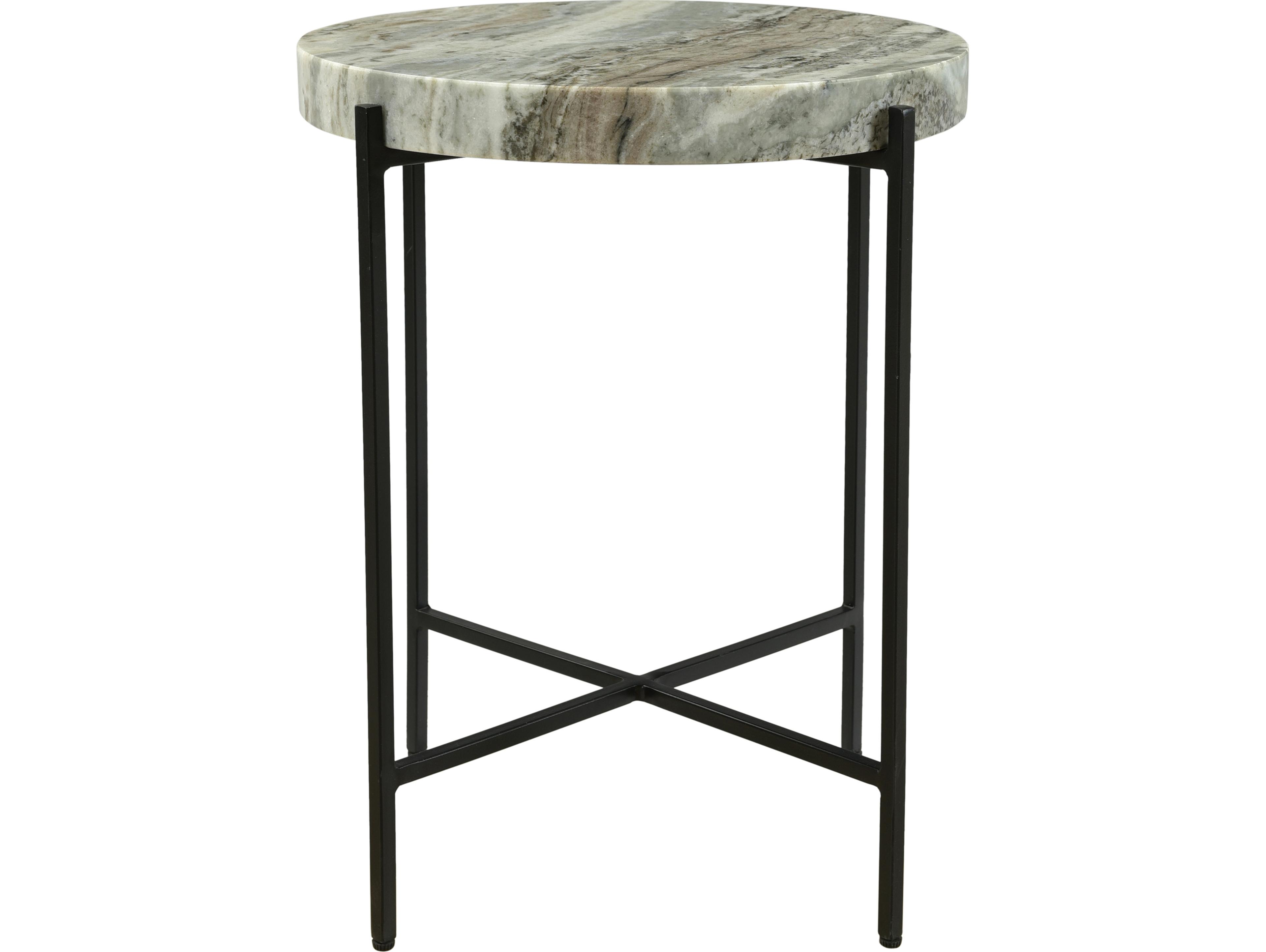 Moe's Home Cirque Round Marble Light Brown End Table