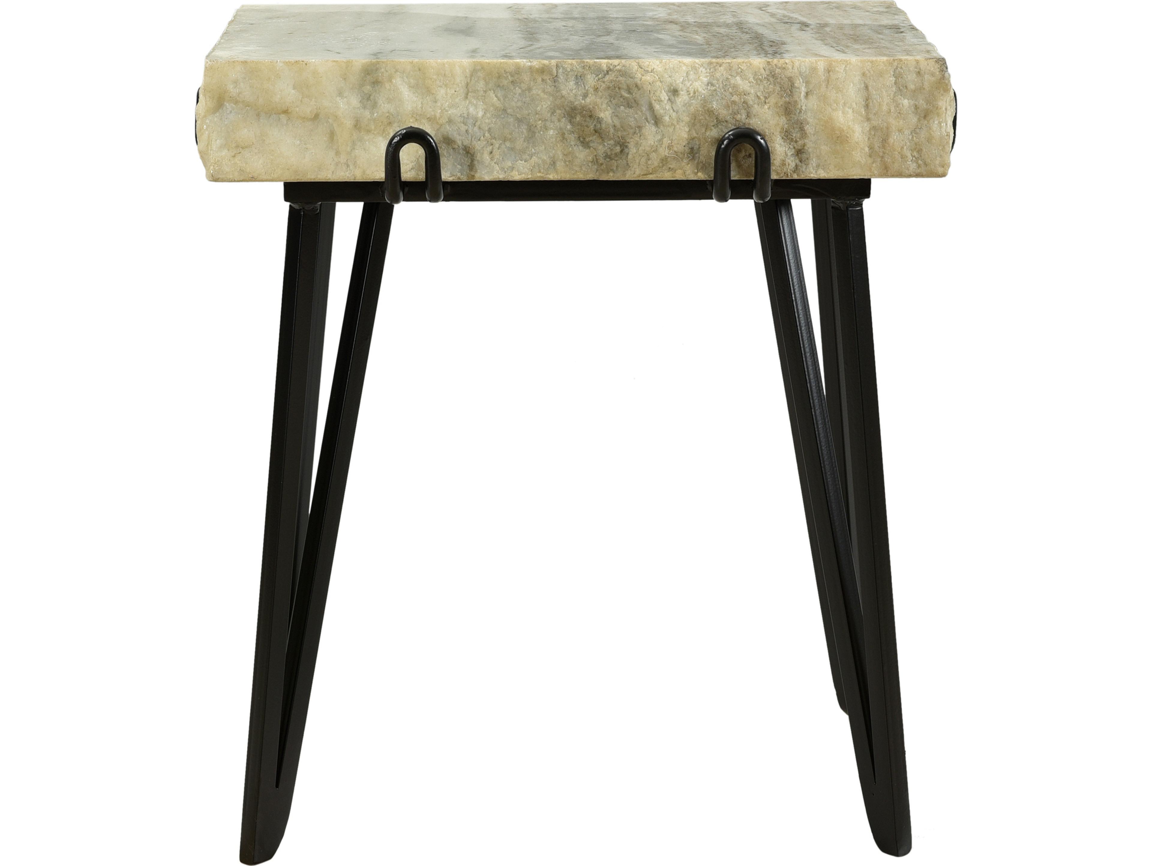Moe's Home Alpert Rectangular Marble Light Brown End Table