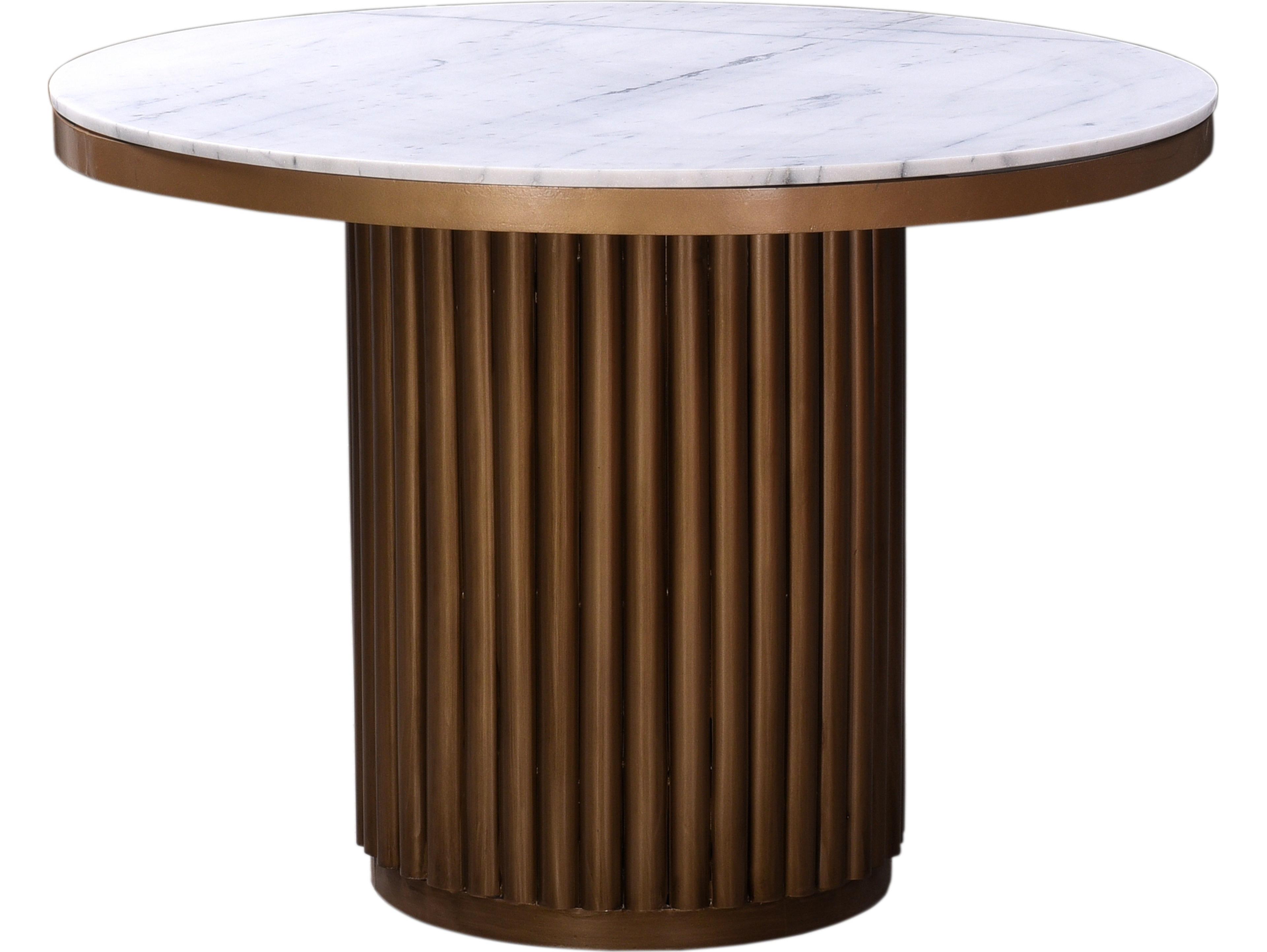 Moe's Home Tower Dining Table White Marble