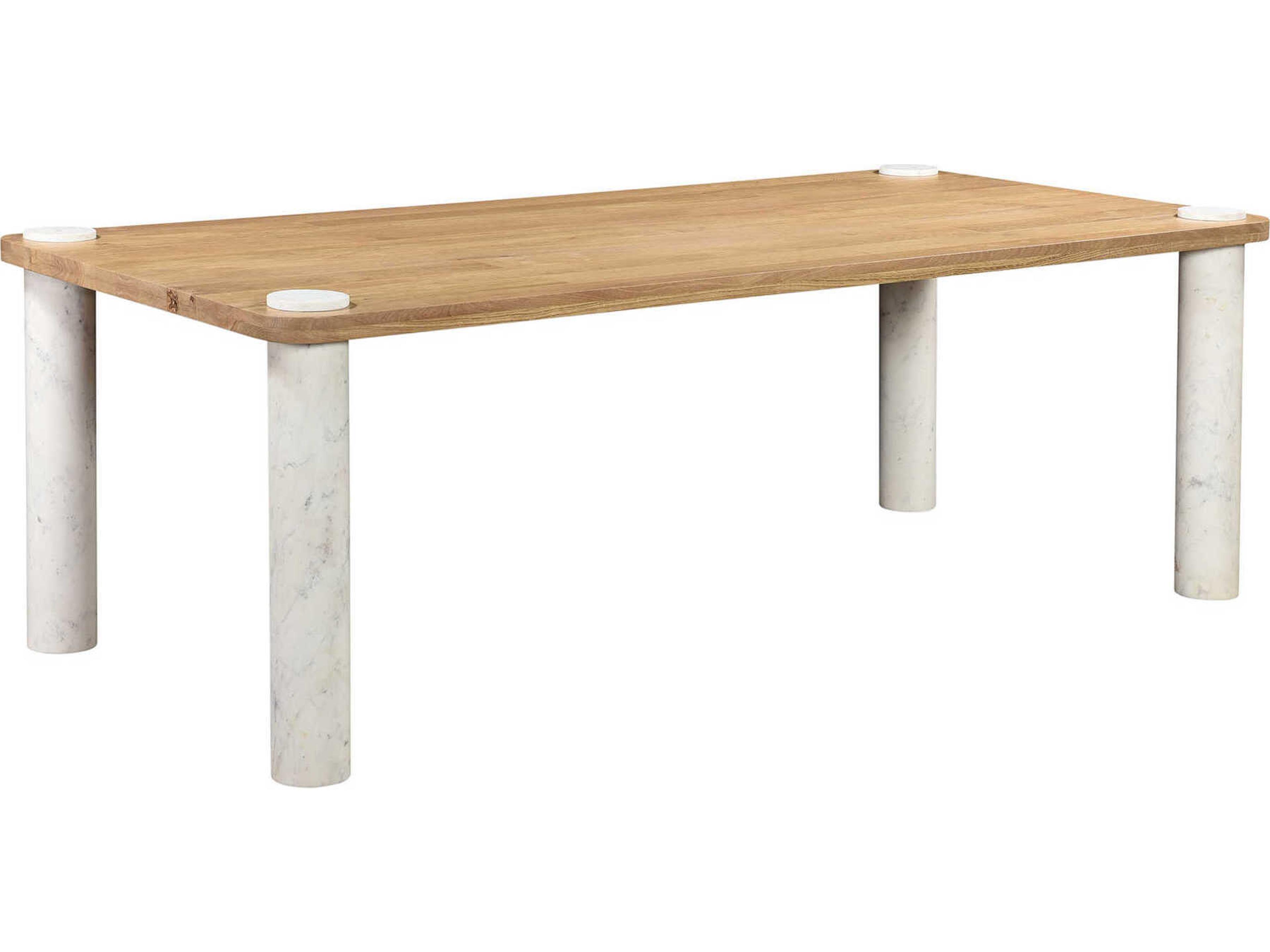 Moe's Home Century Rectangular Wood White Dining Table