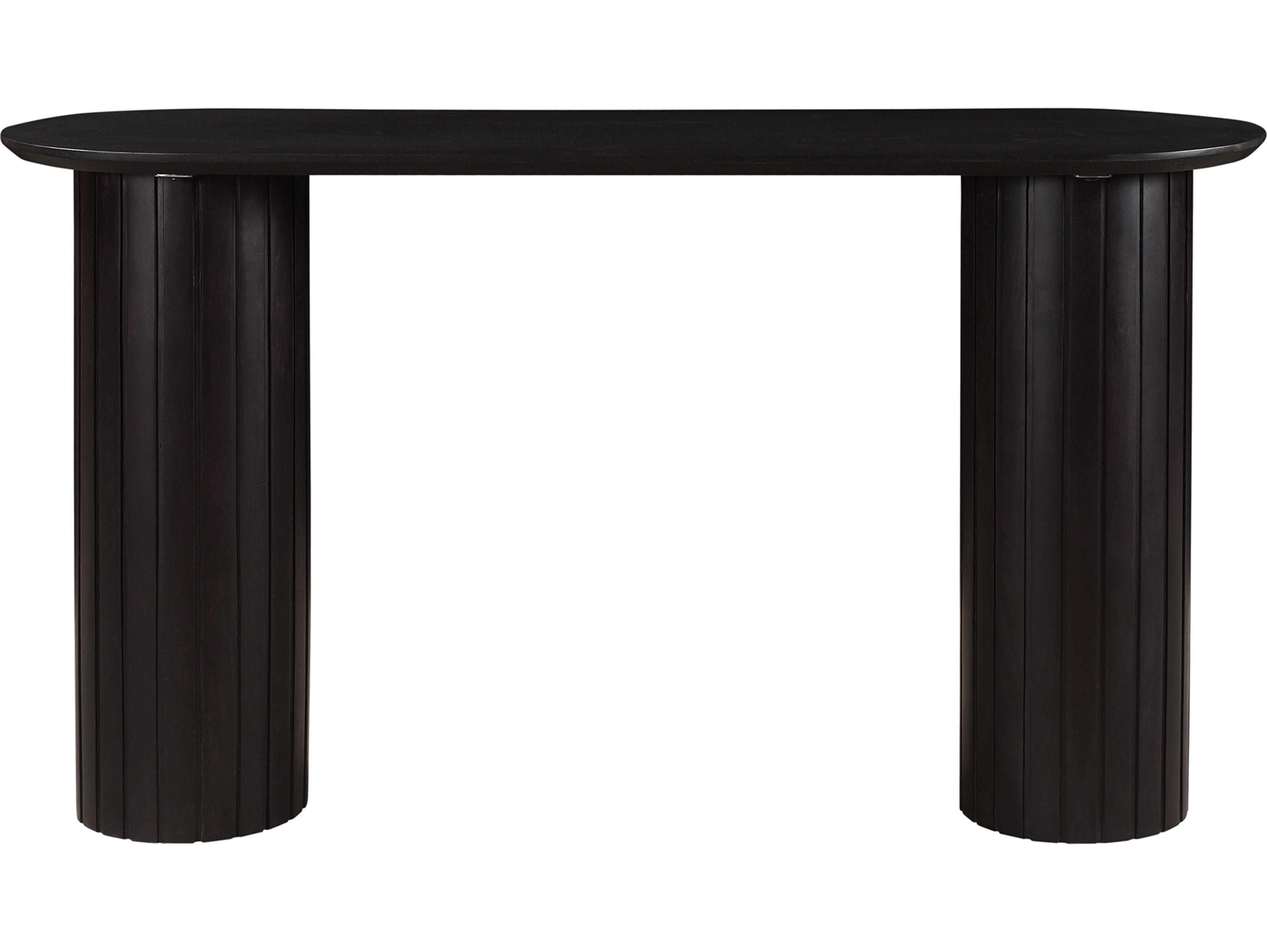Moe's Home Povera Oval Wood Black Console Table