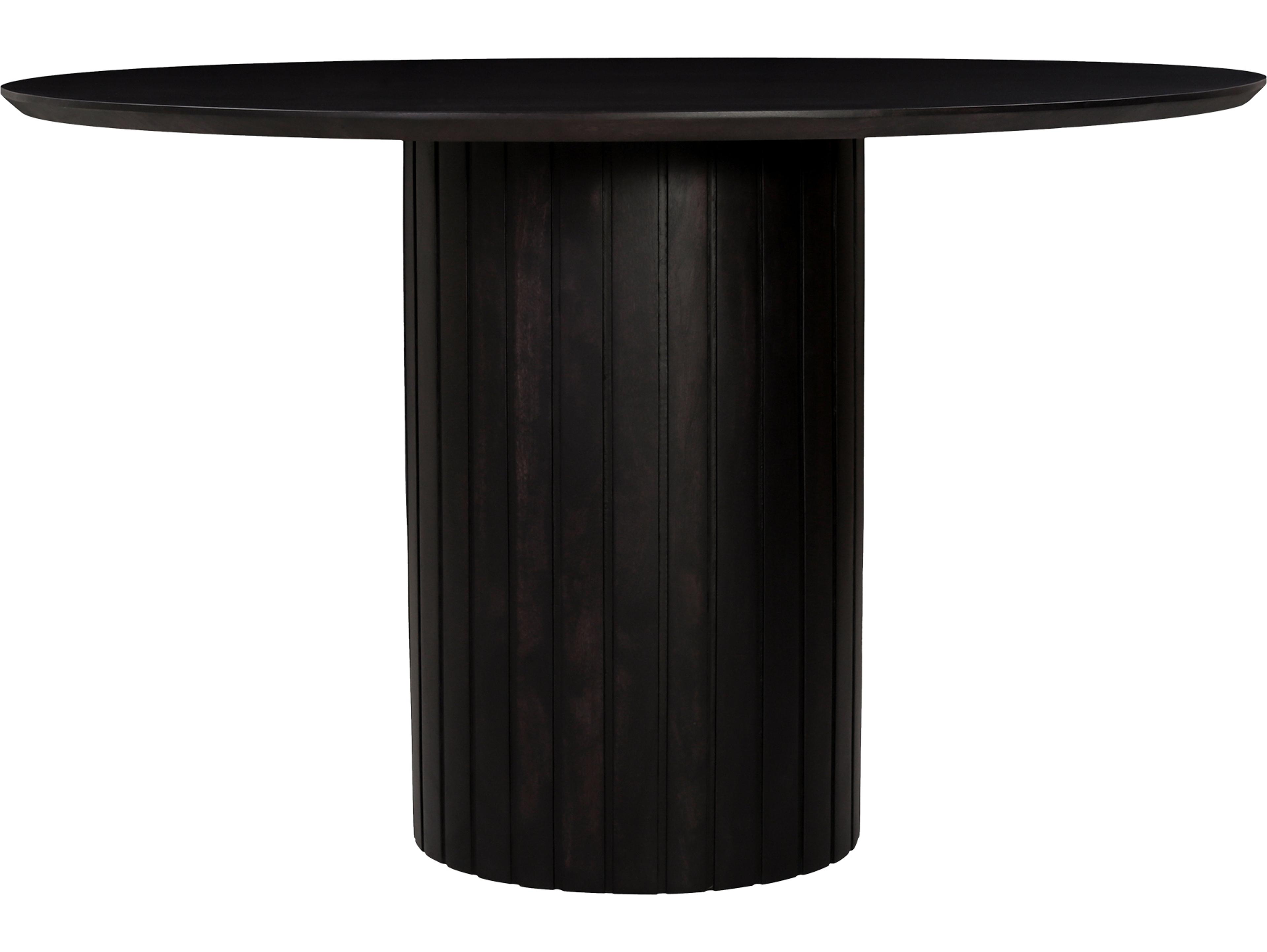 Moe's Home Povera Round Wood Black Dining Table