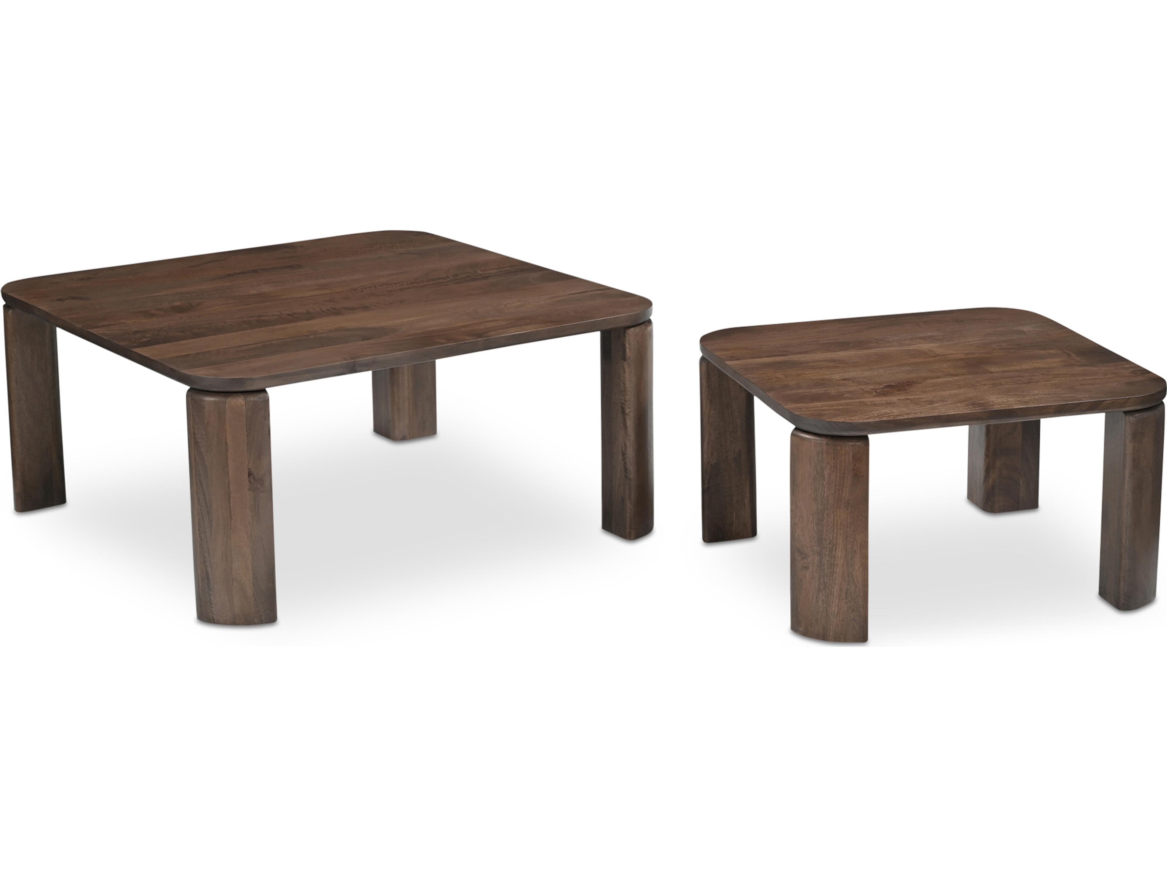 Moe's Home Bailey Square Wood Nesting Coffee Table