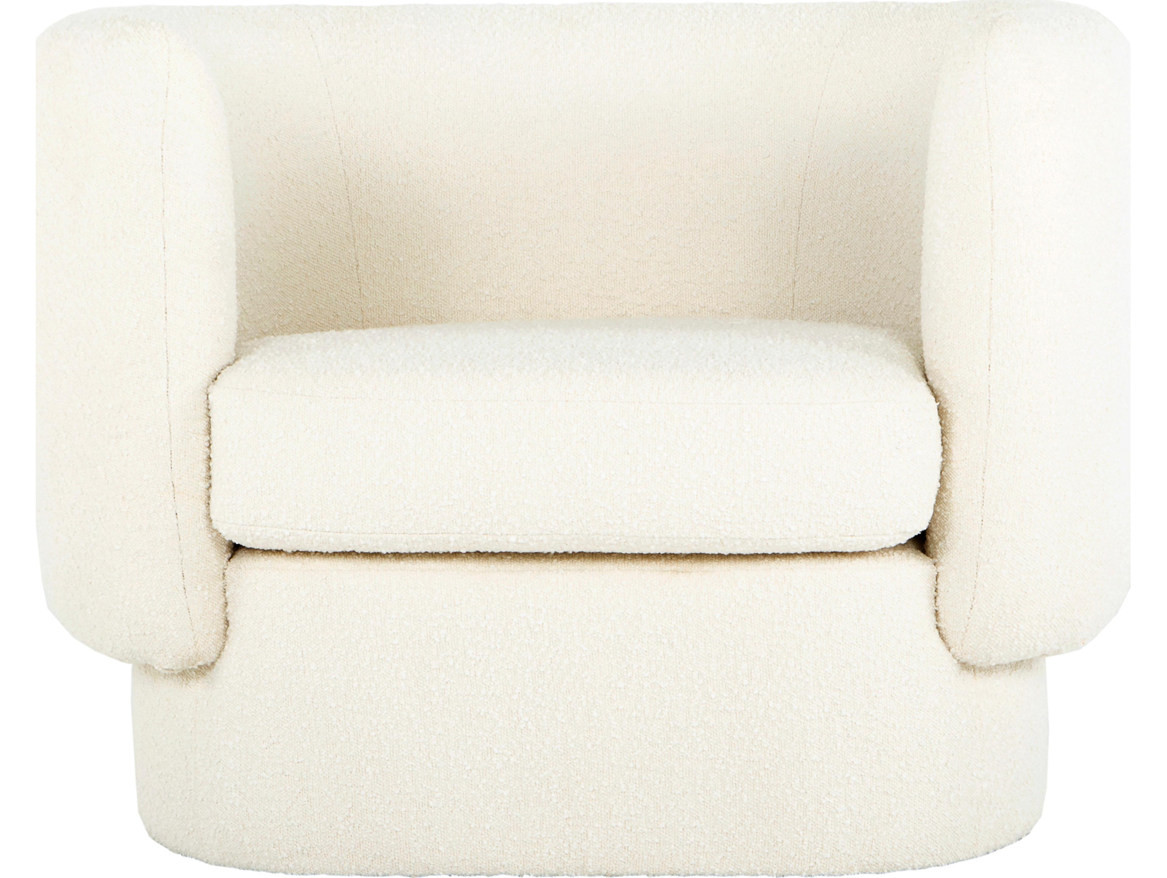 Moe's Home White Fabric Accent Chair