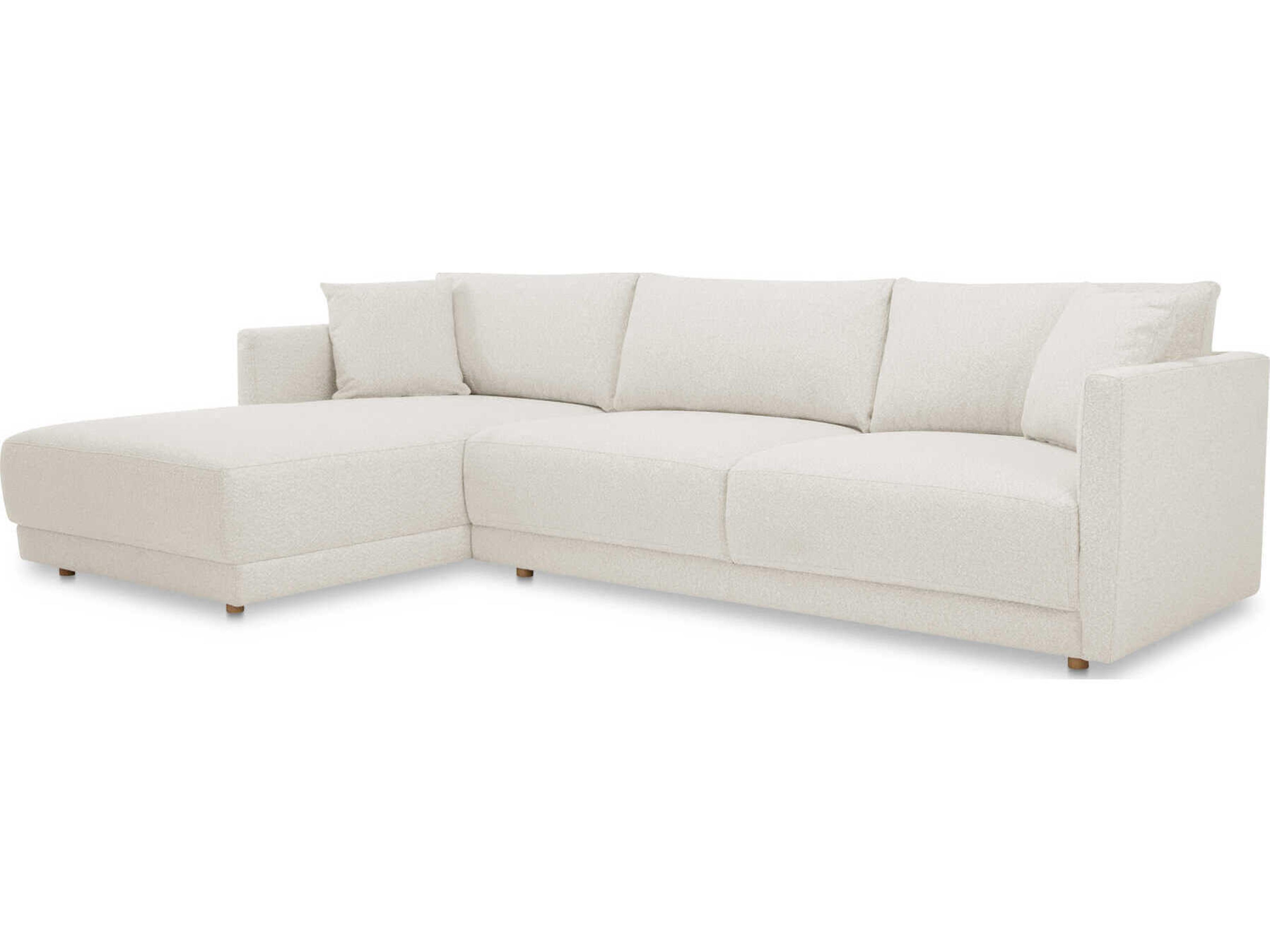Moe's Home Bryn Beige Upholstered Sectional Sofa