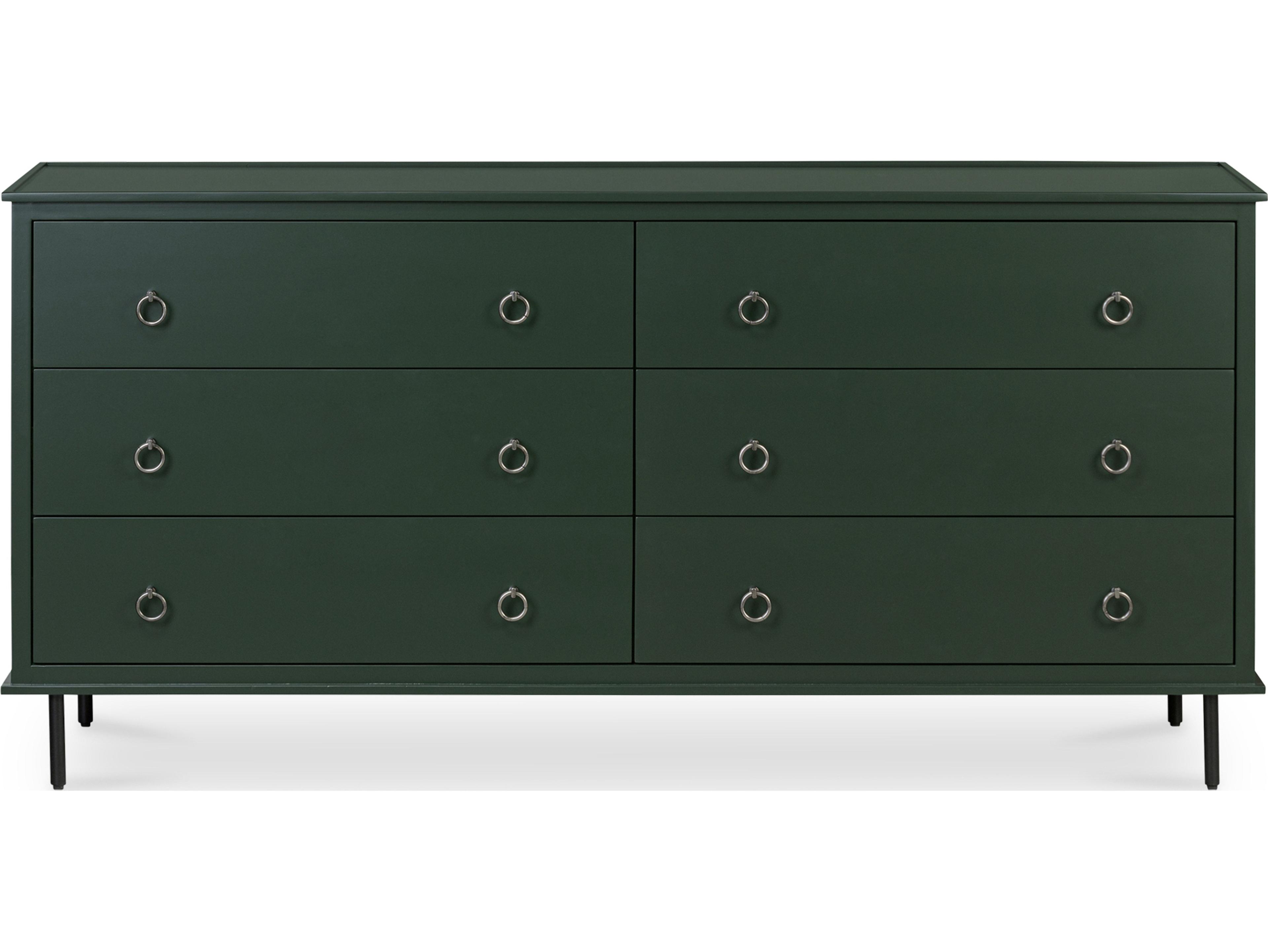 Moe's Home Reagan 6 Drawer Dresser Deep Green