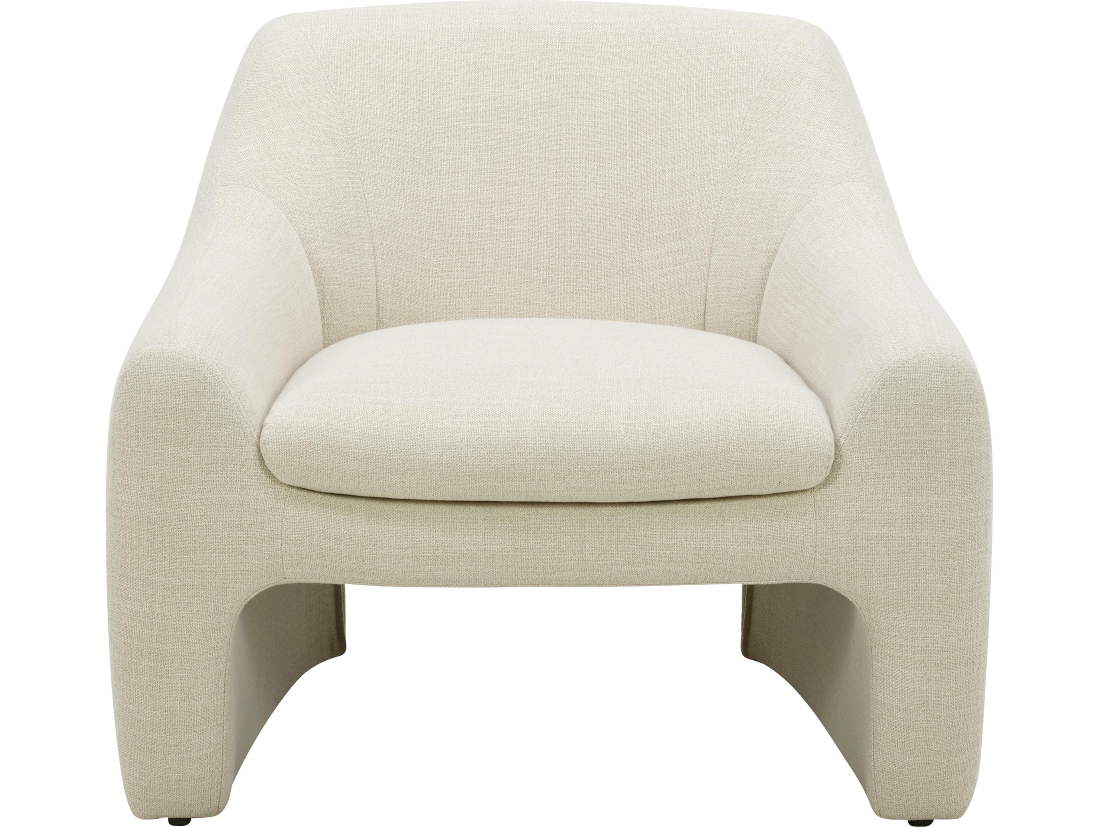 Moe's Home Kenzie White Fabric Accent Chair