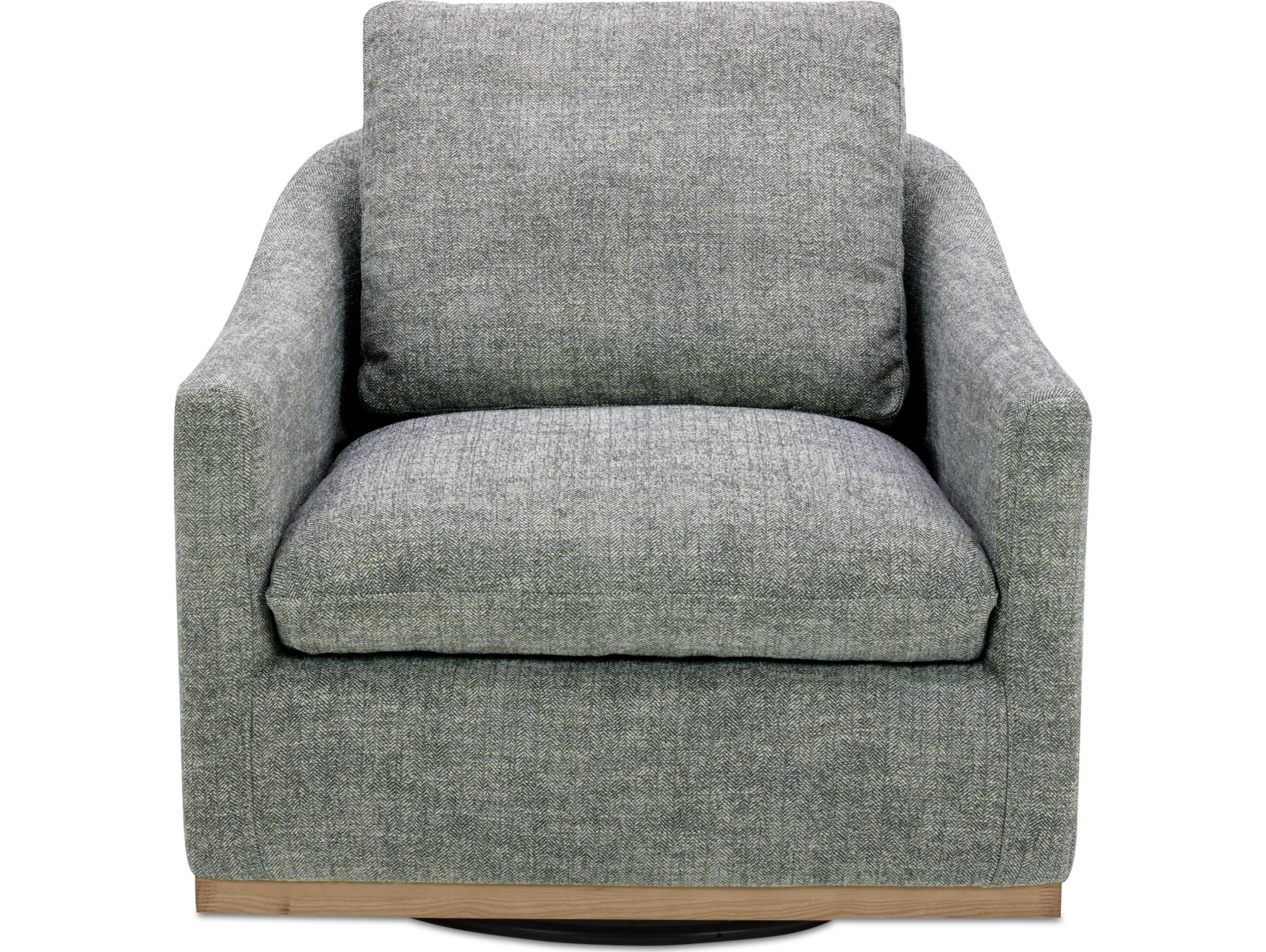 Moe's Home Linden Swivel Gray Fabric Accent Chair