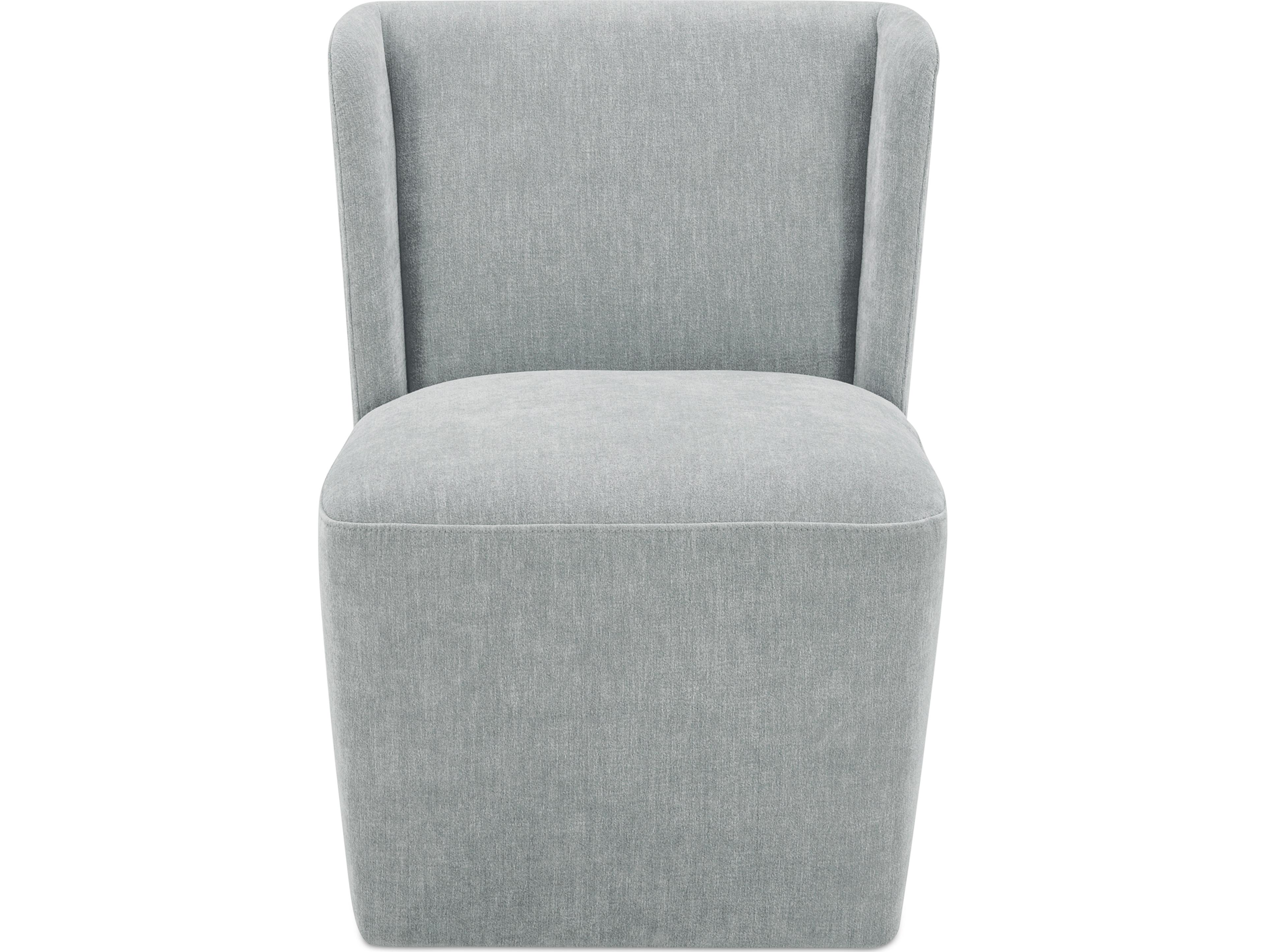 Moe's Home Cormac Rolling Blue Upholstered Side Dining Chair