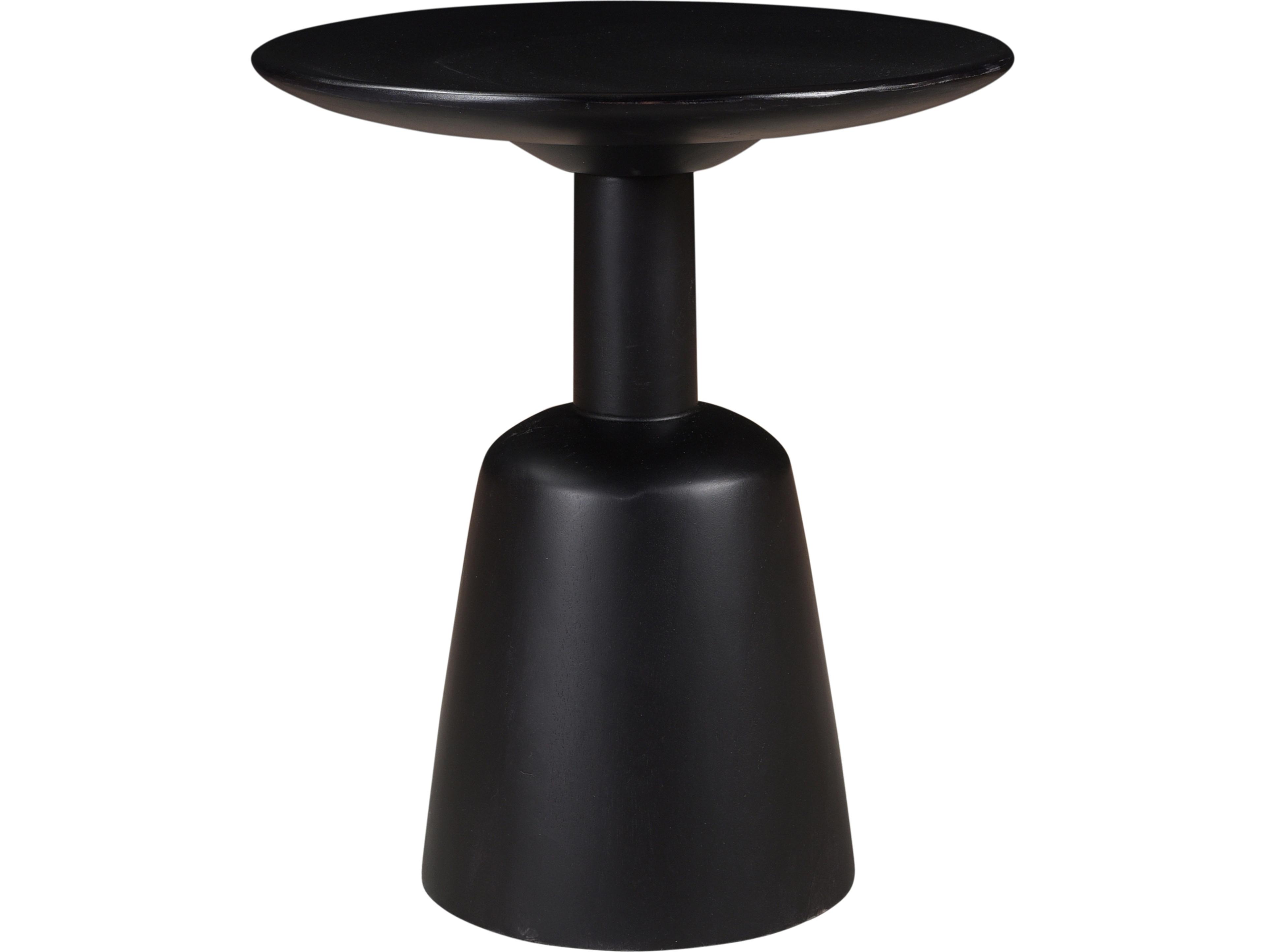 Moe's Home Nels Round Wood Charcoal Black End Table