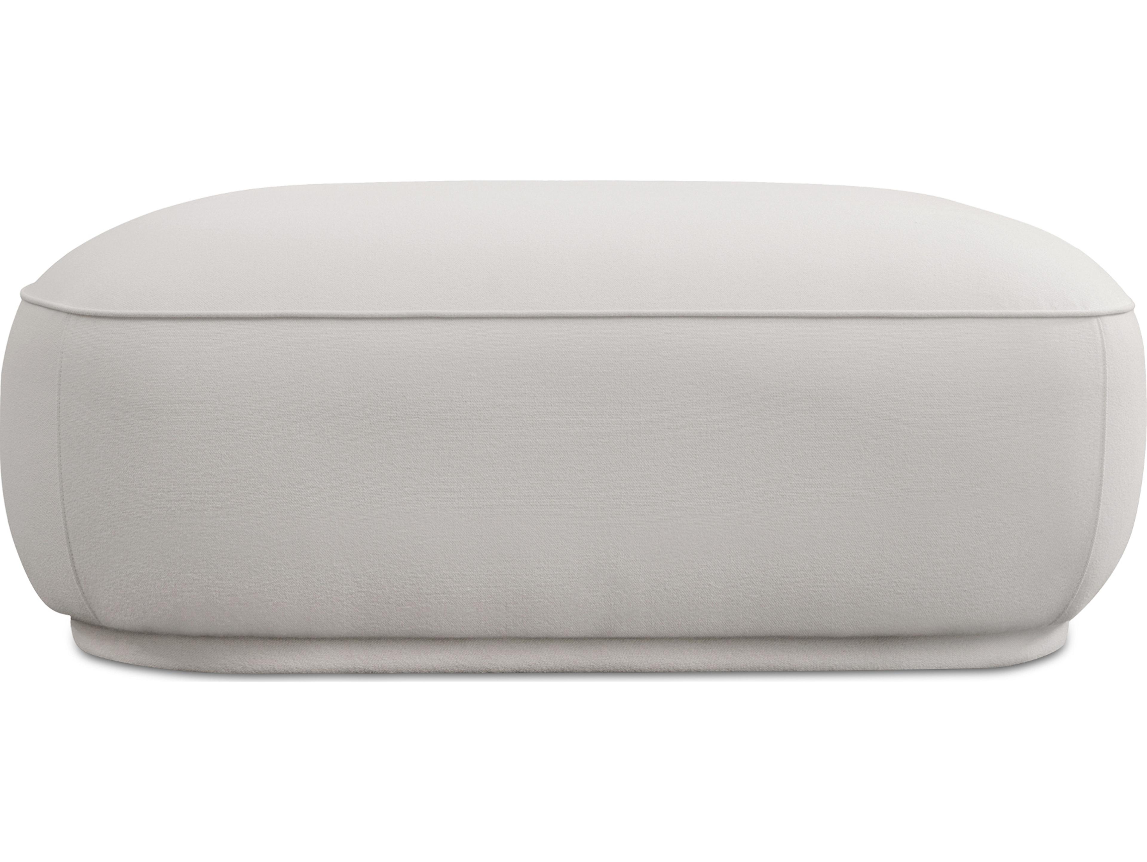 Moe's Home Marion White Upholstered Ottoman