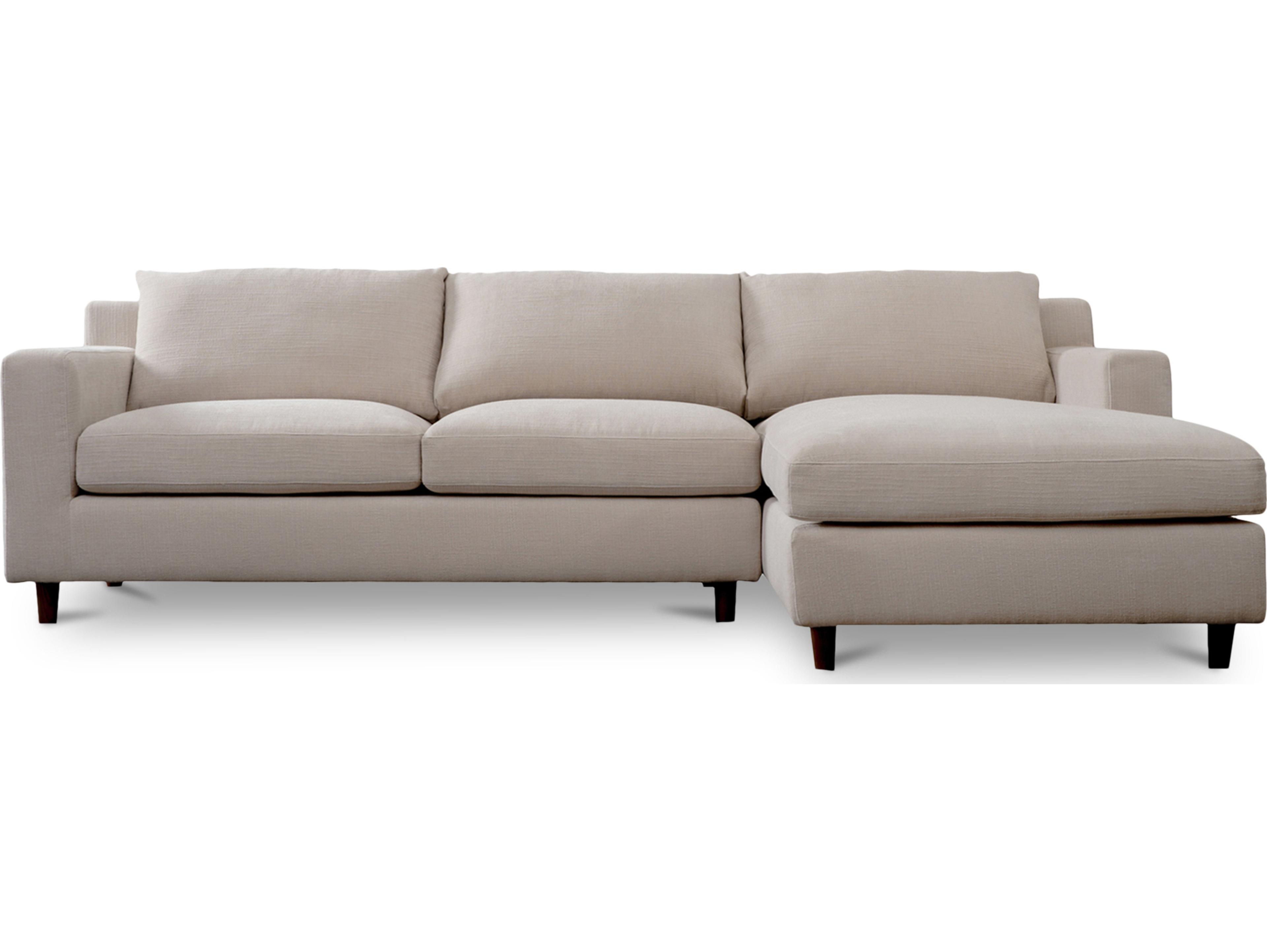 Moe's Home Hutton Beige Upholstered Right Sectional Sofa