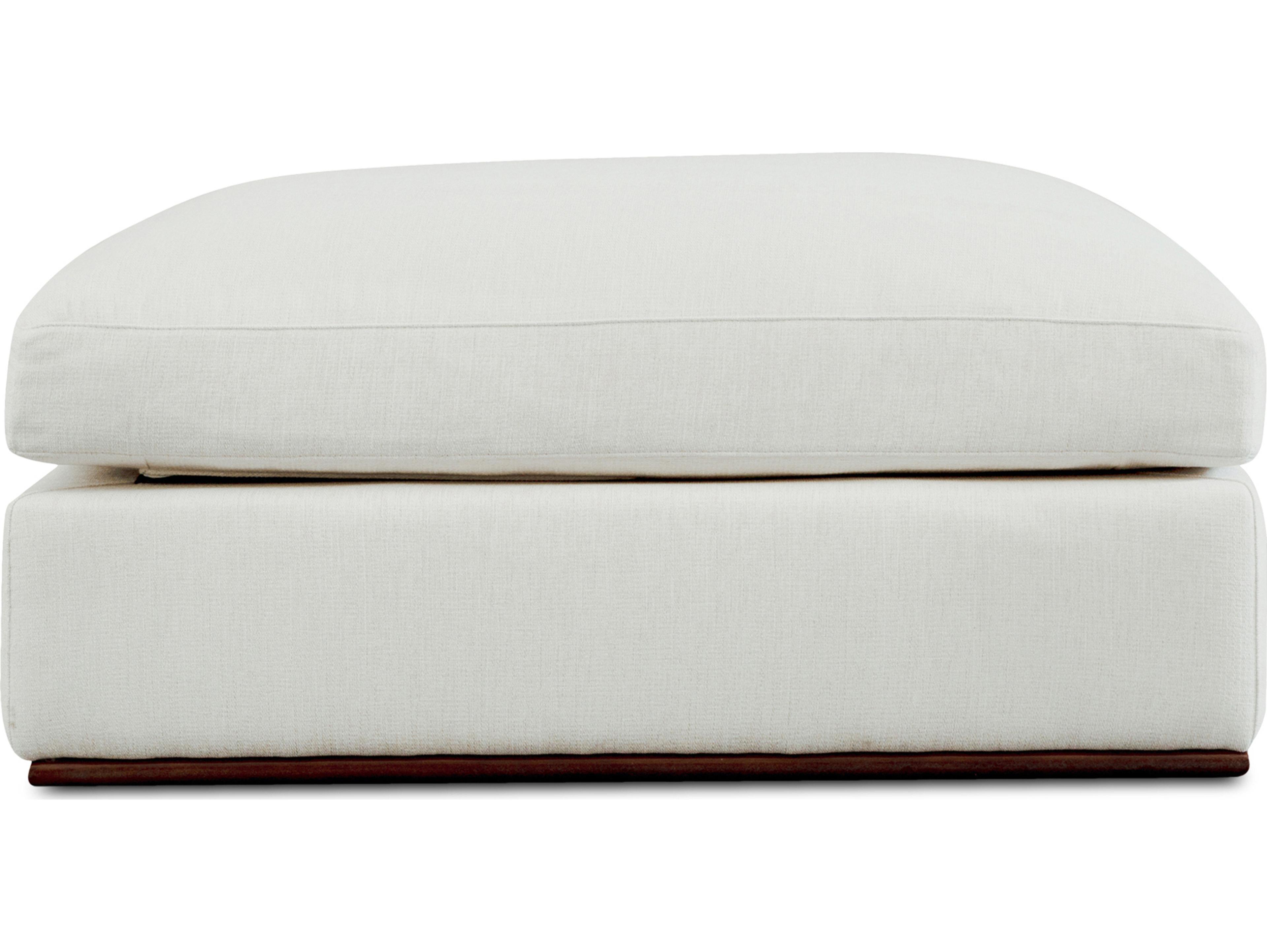 Moe's Home Rue White Upholstered Ottoman