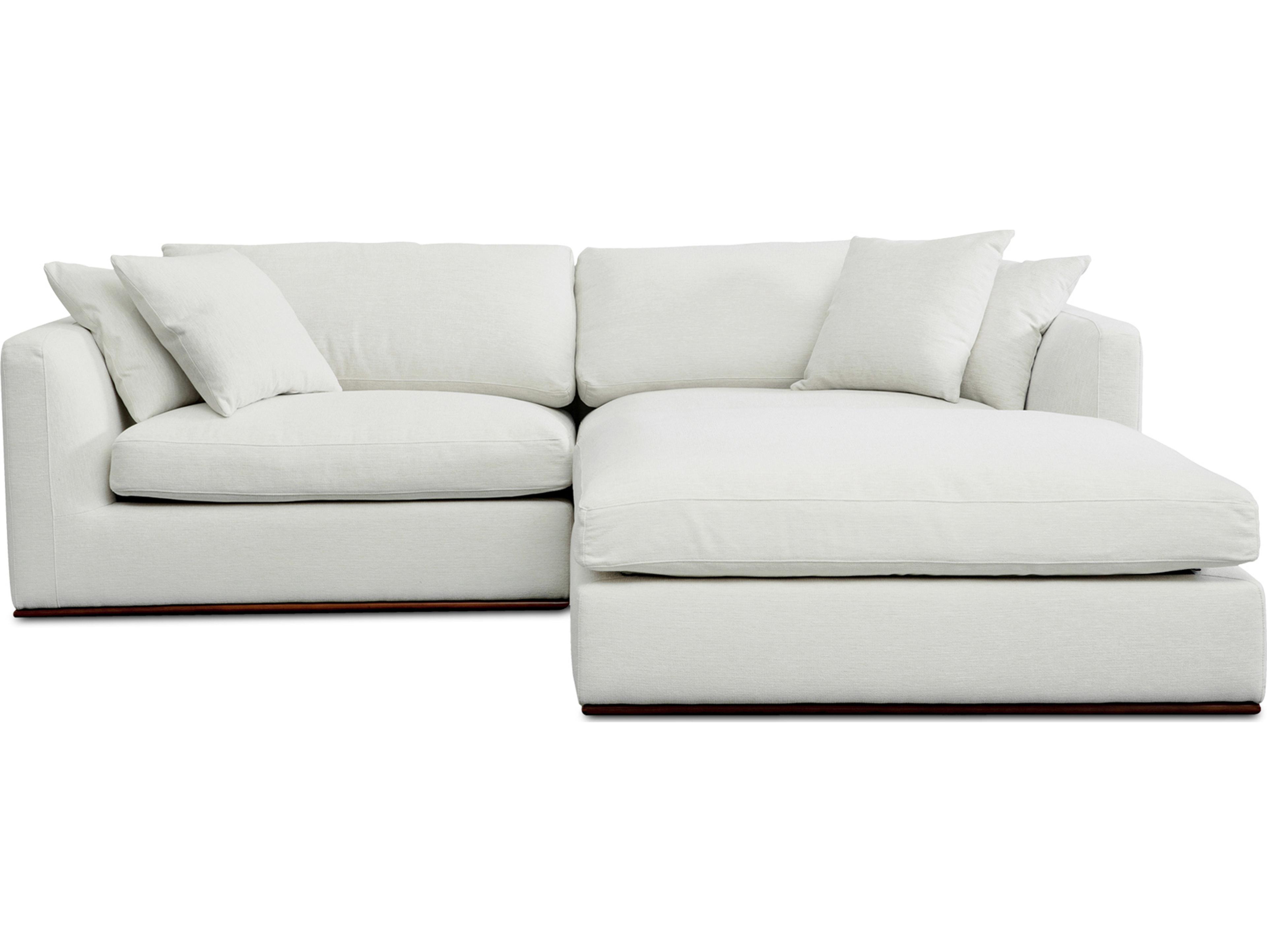 Moe's Home Rue White Upholstered Sectional Sofa