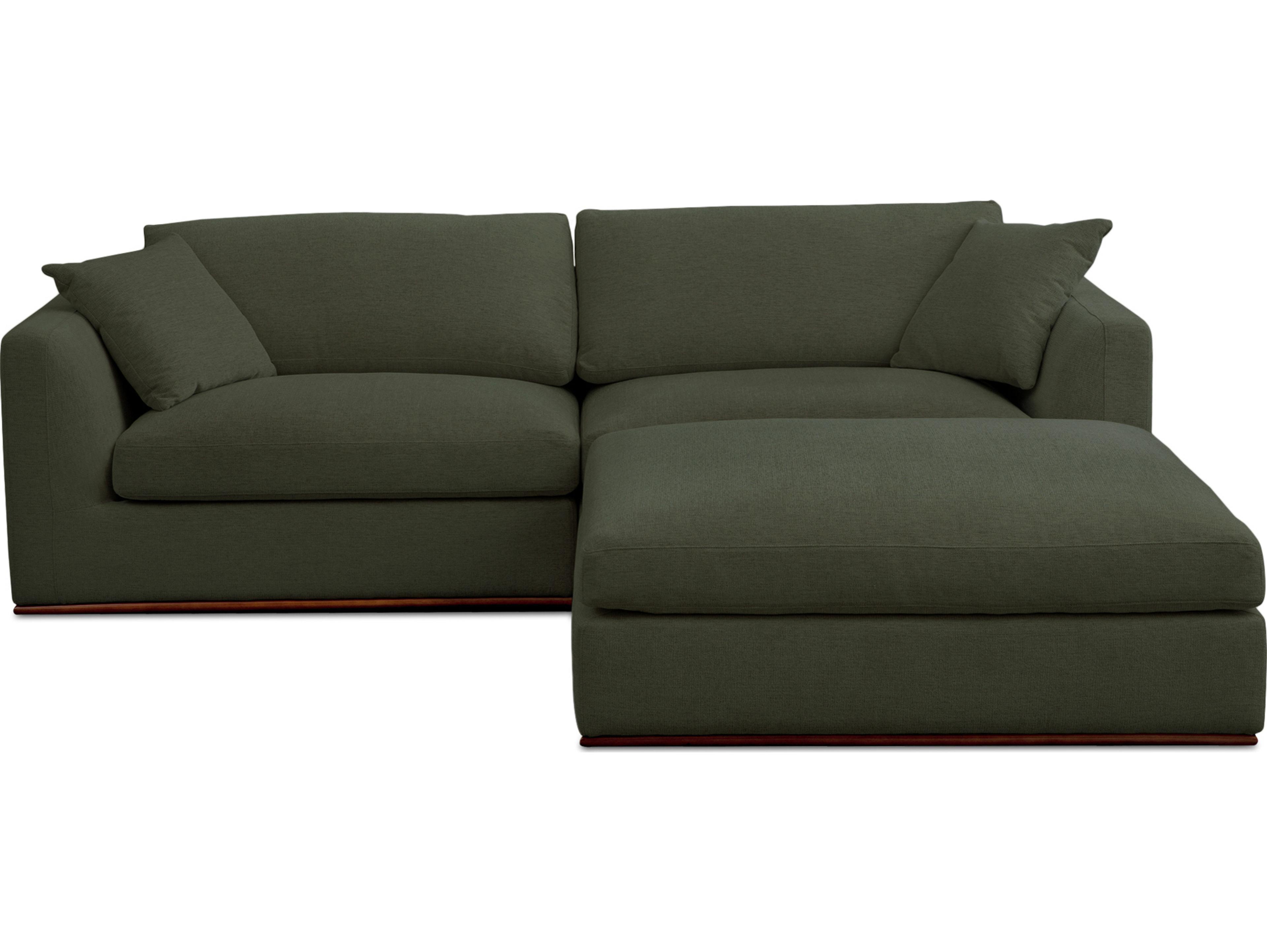 Moe's Home Rue Green Upholstered Sectional Sofa