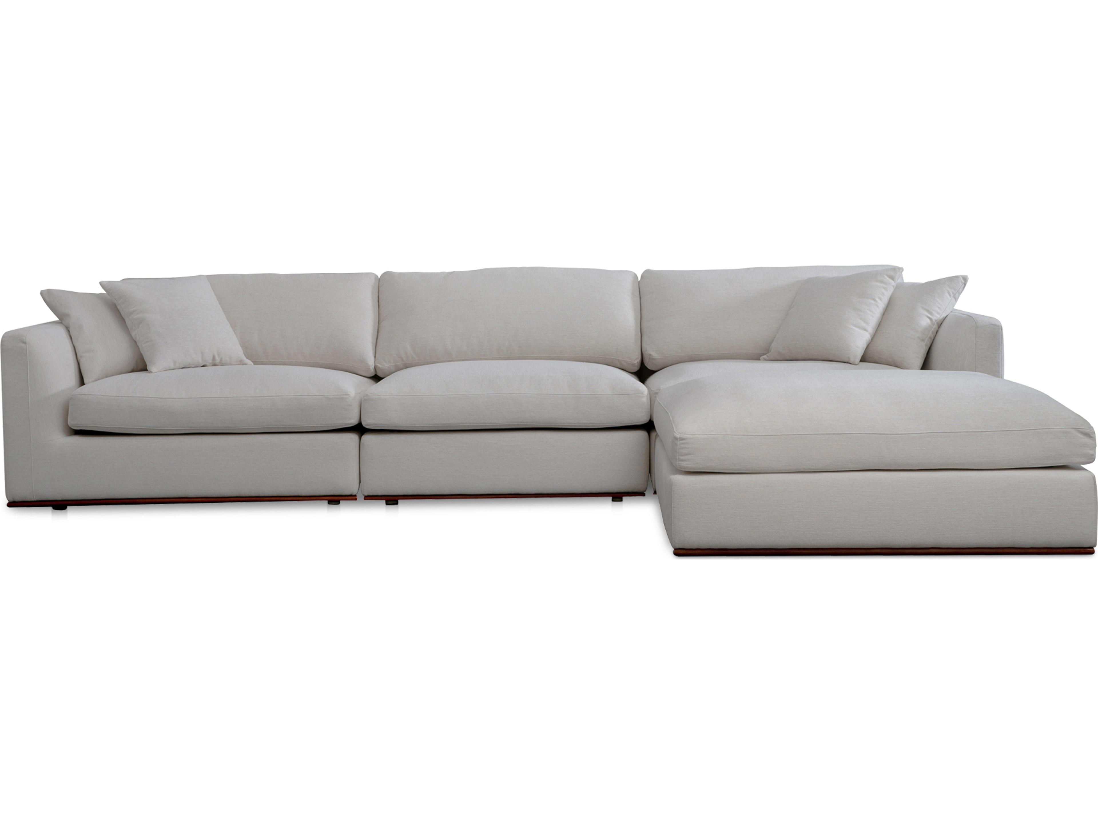 Moe's Home Rue White Upholstered Sectional Sofa